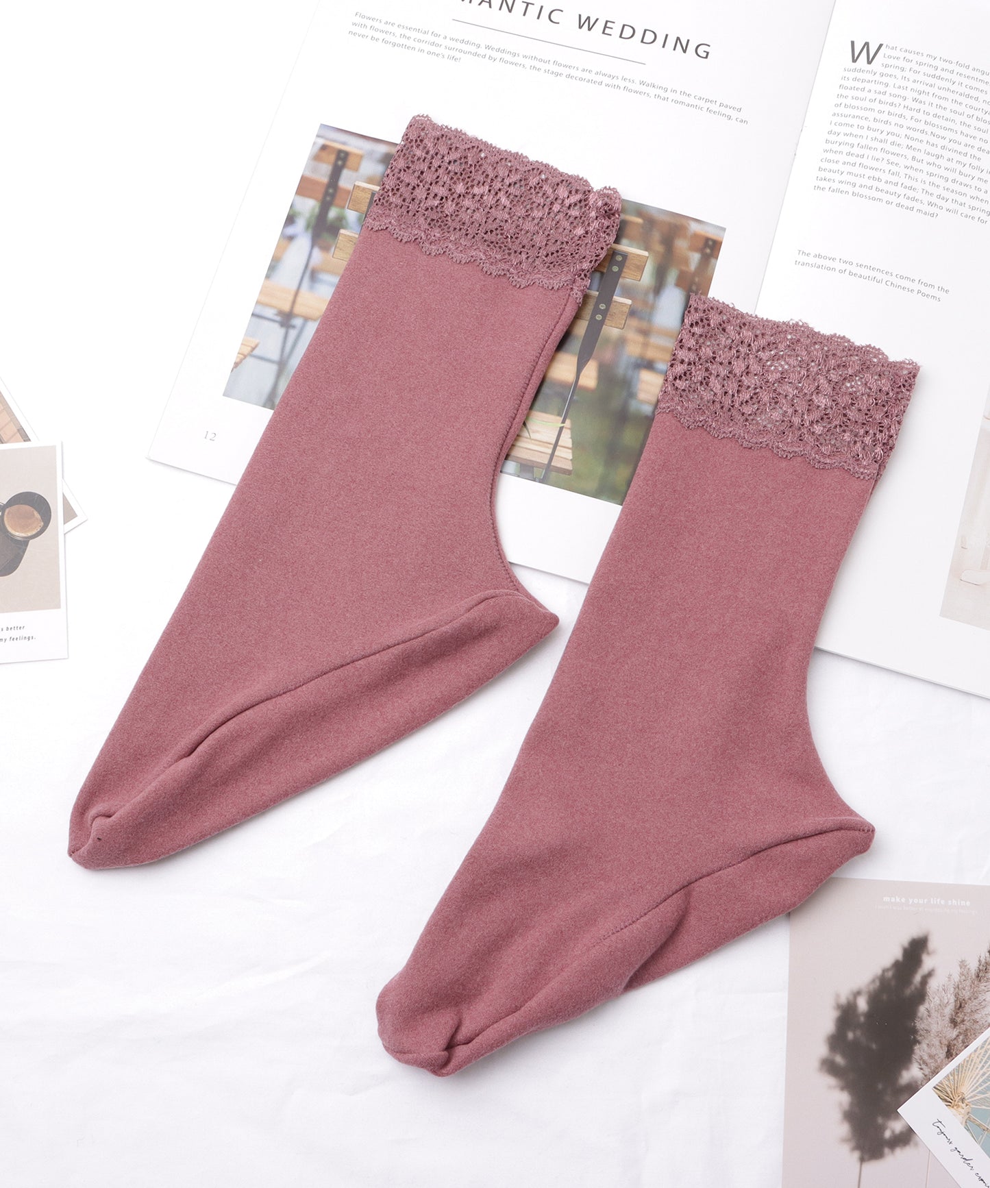 【8足セット】レースドッキングベーシックカラーソックス