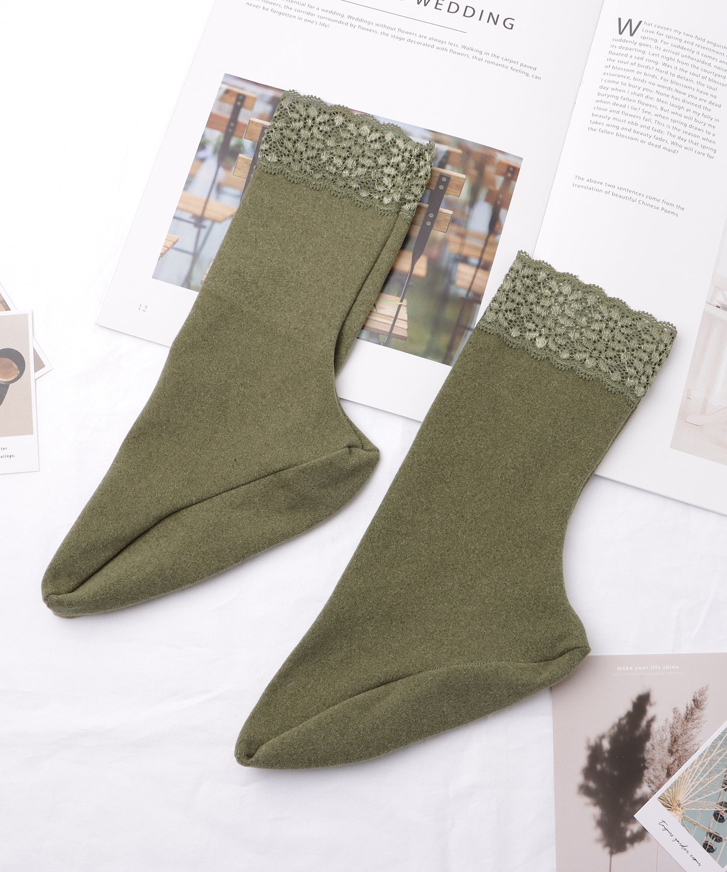 【8足セット】レースドッキングベーシックカラーソックス