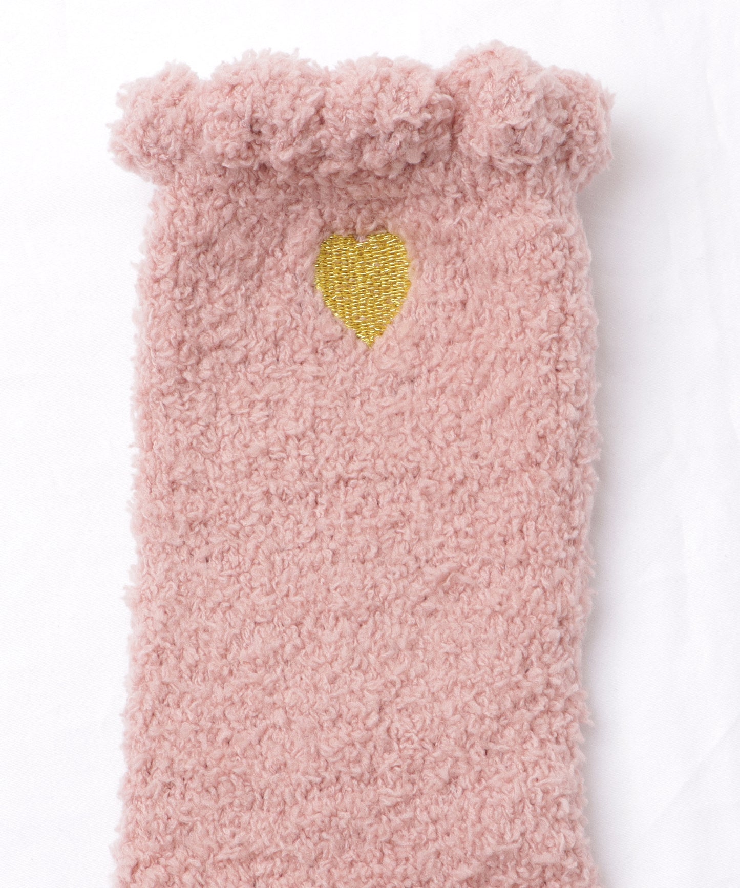 【8足セット】ハート刺繍付きふわもこショートソックス