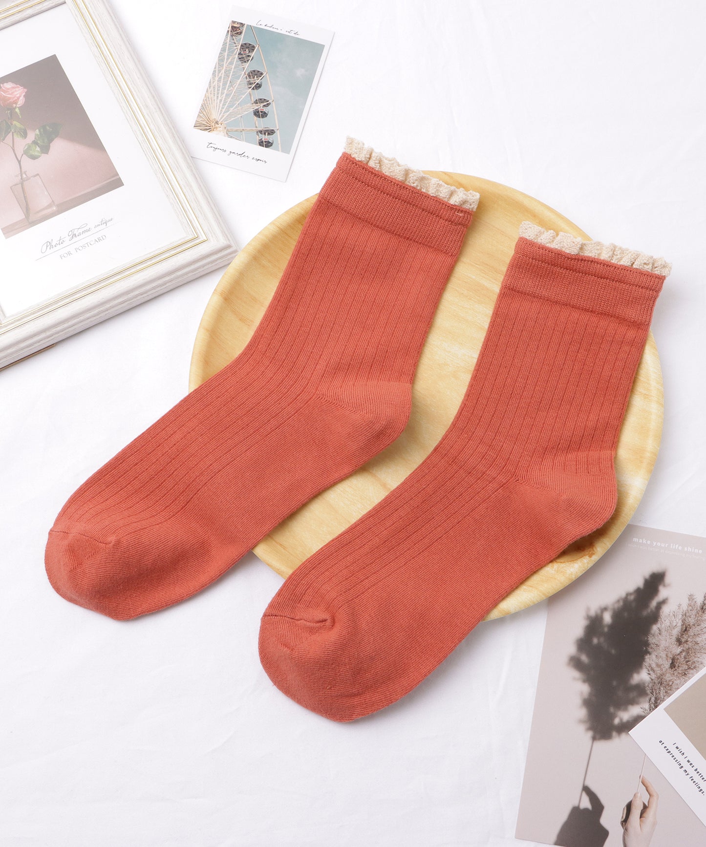 【5足セット】フリルレイヤードショート丈ソックス