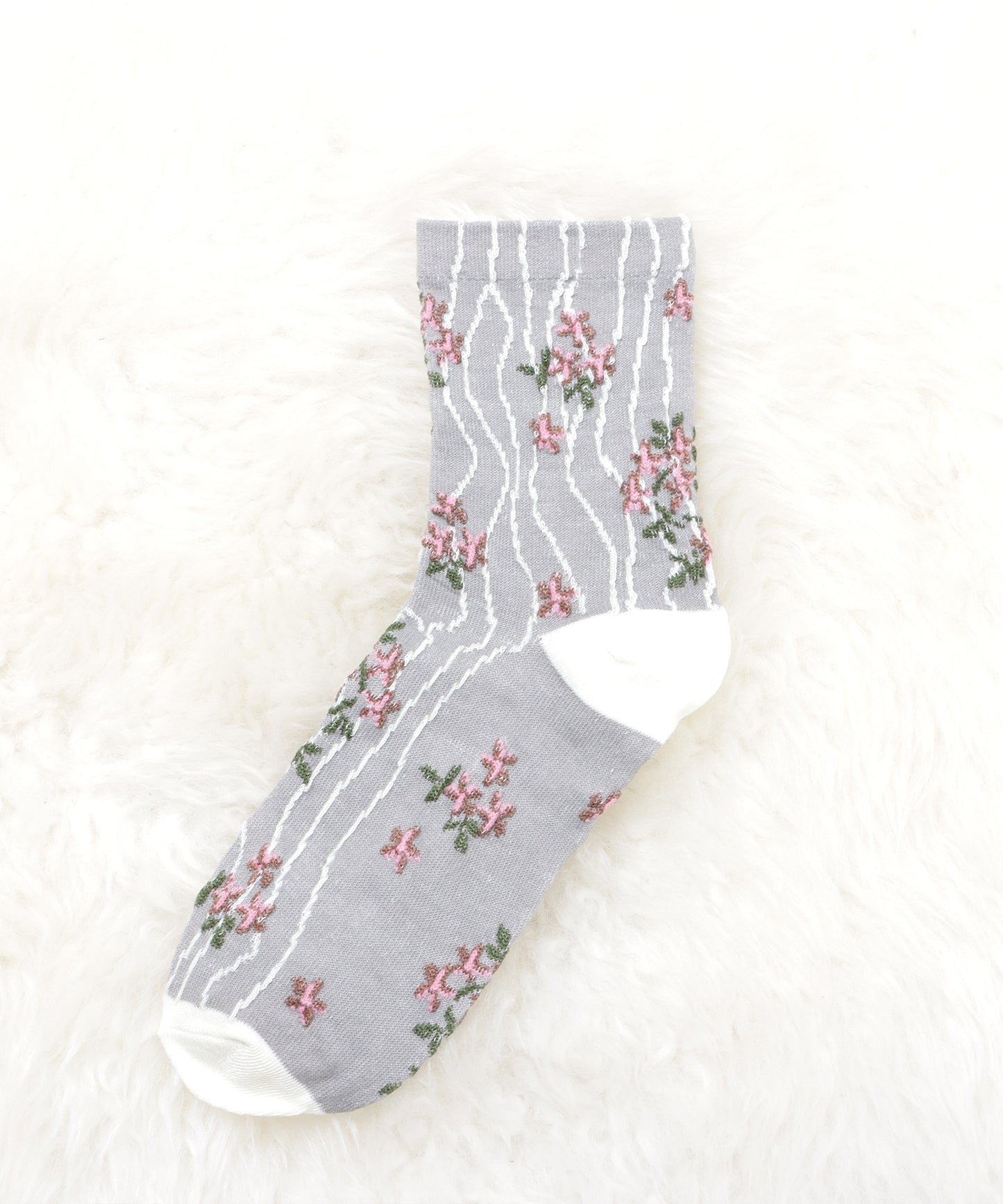【4色組】花柄ショートソックスセット