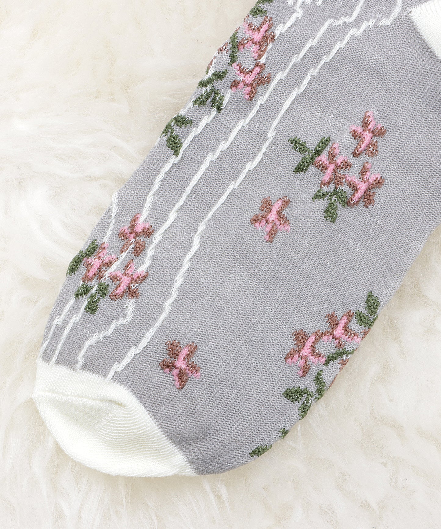 【4色組】花柄ショートソックスセット