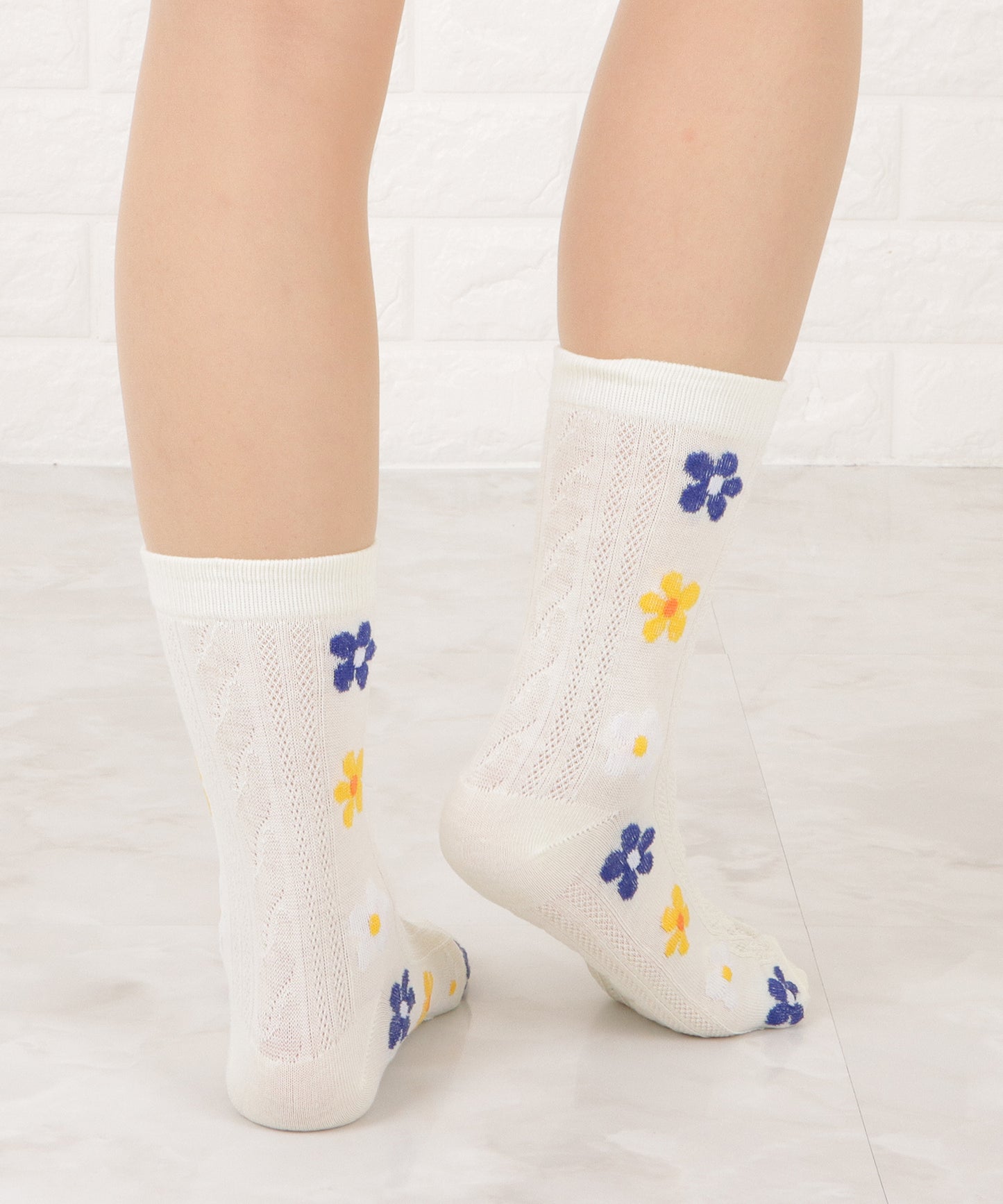 【4色組】花柄ショートソックスセット
