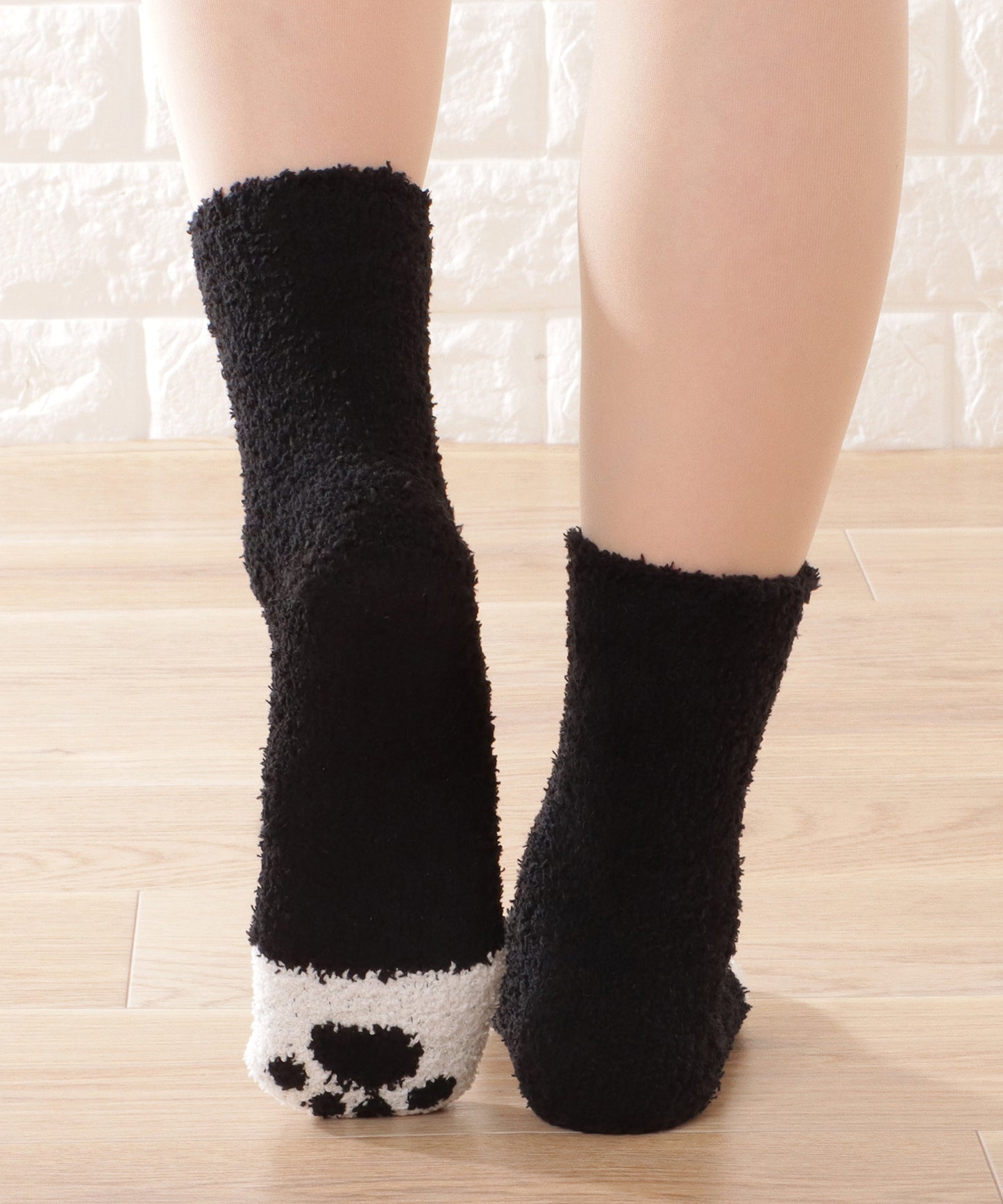 【6足セット】ふわもこ猫足バラエティルームソックス