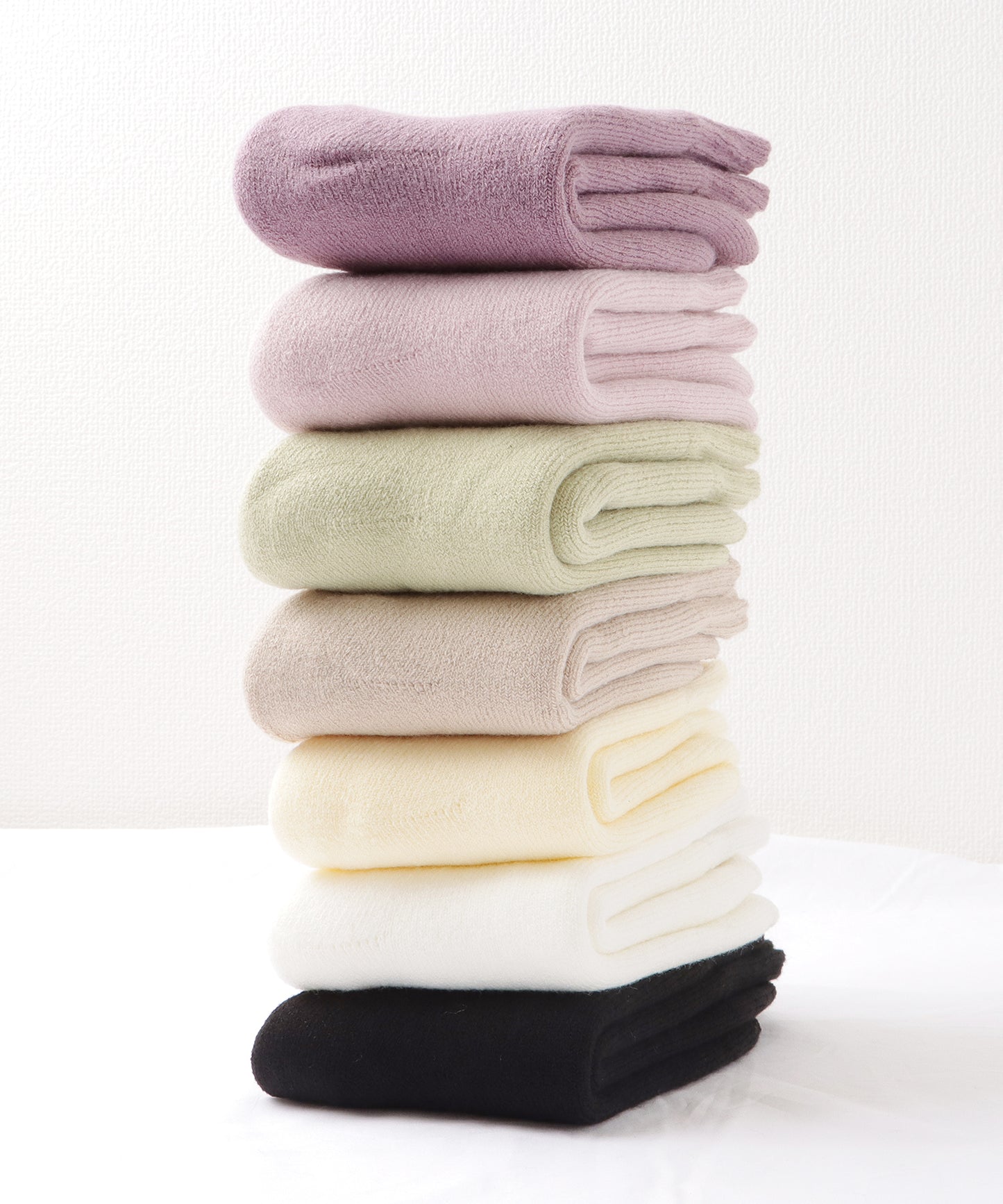 【7足セット】カシミヤタッチあったかルームソックス