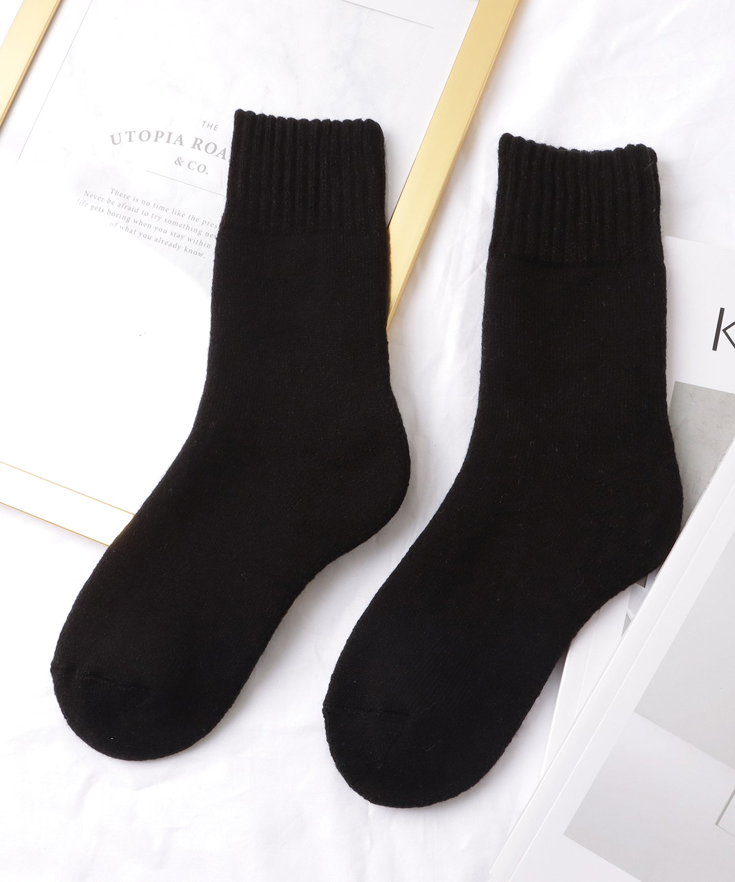 【7足セット】カシミヤタッチあったかルームソックス