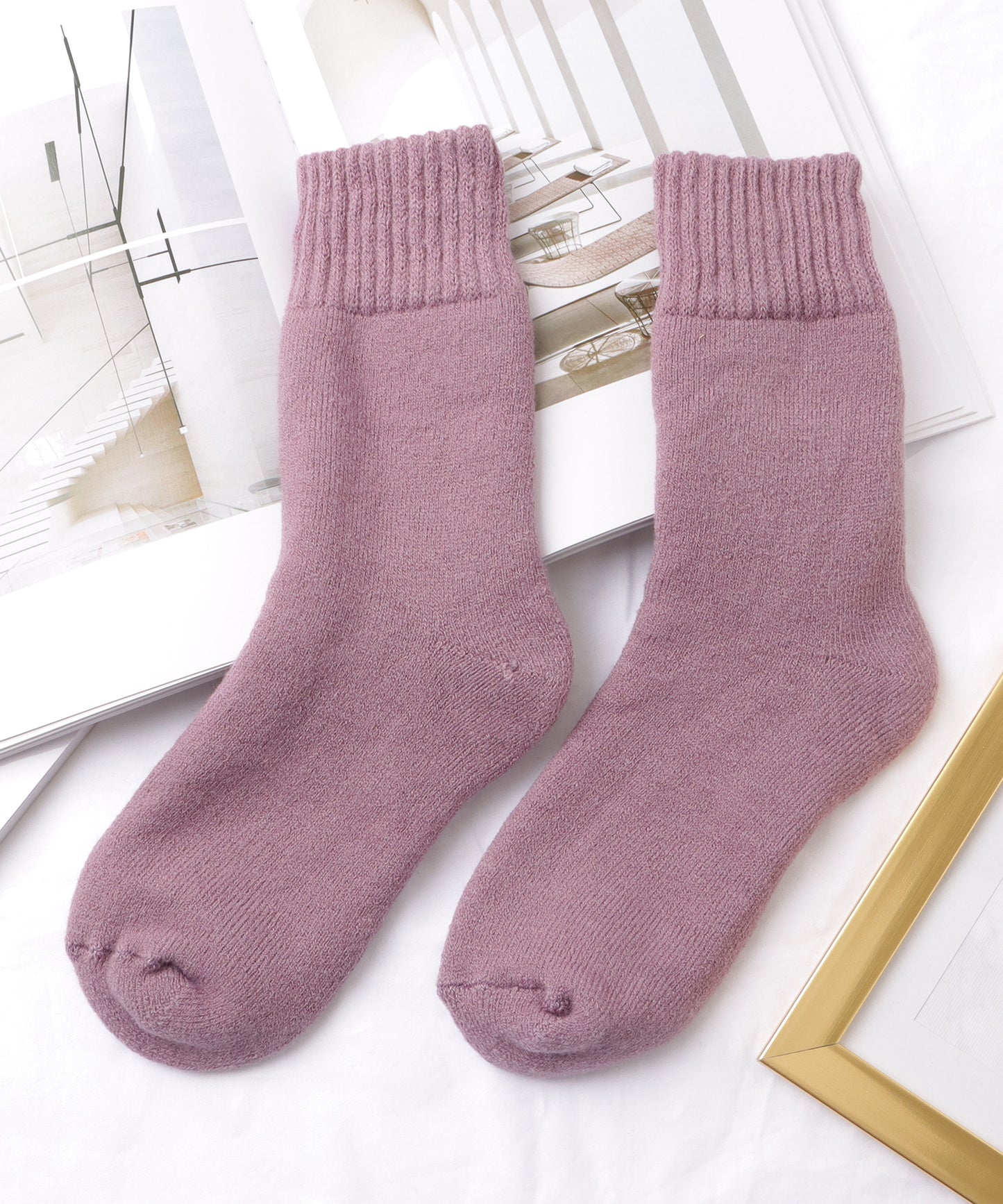 【7足セット】カシミヤタッチあったかルームソックス