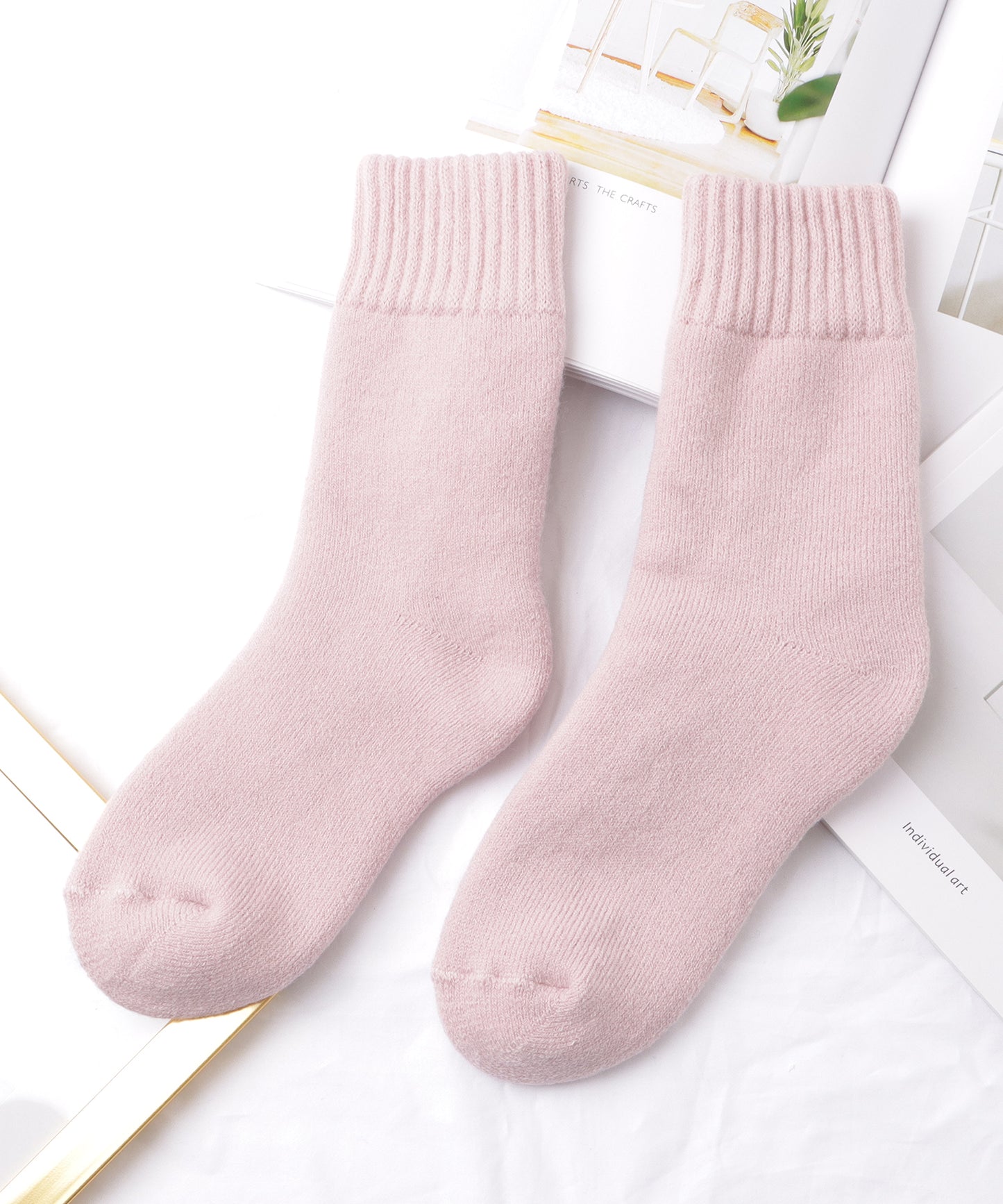 【7足セット】カシミヤタッチあったかルームソックス