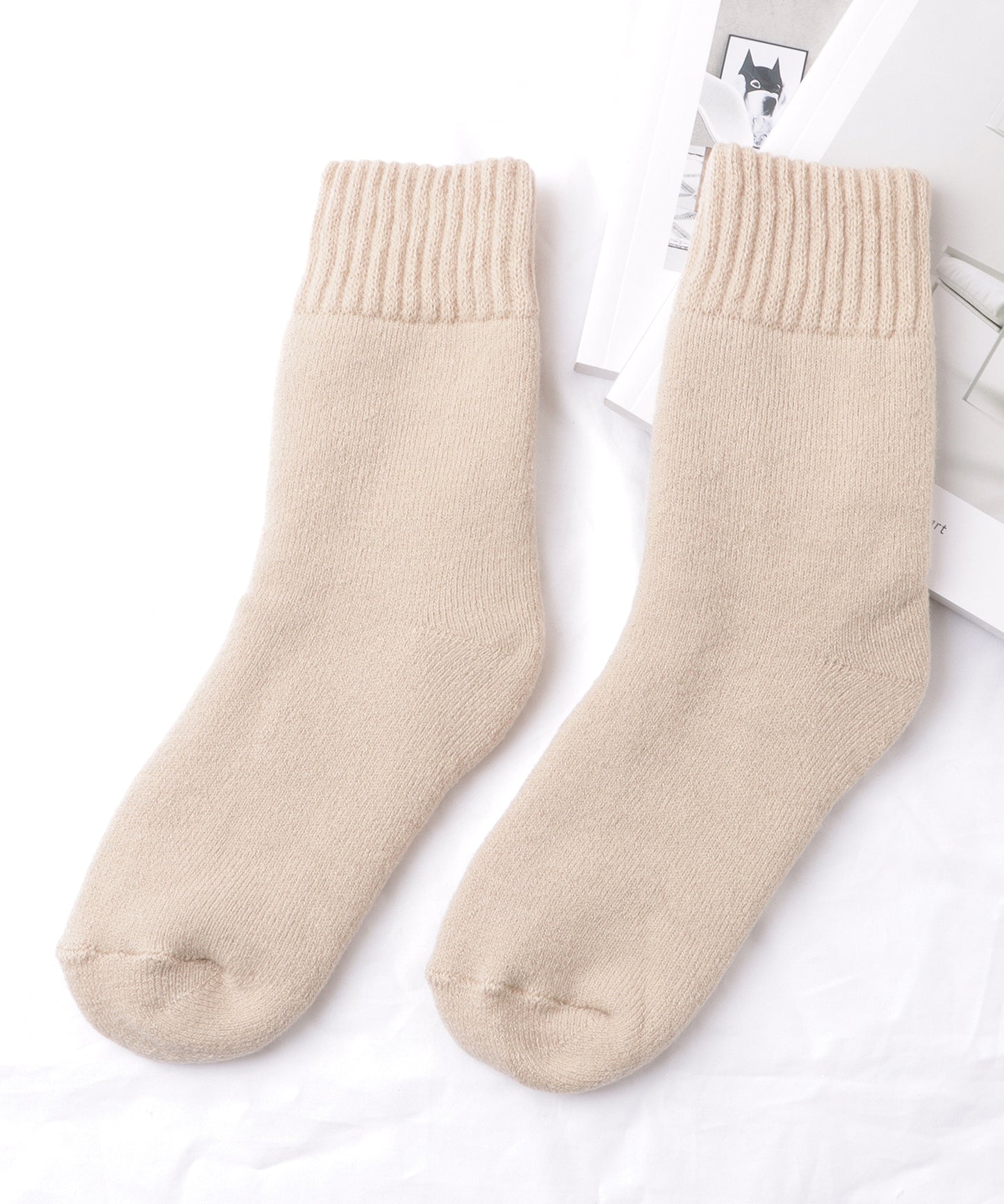 【7足セット】カシミヤタッチあったかルームソックス