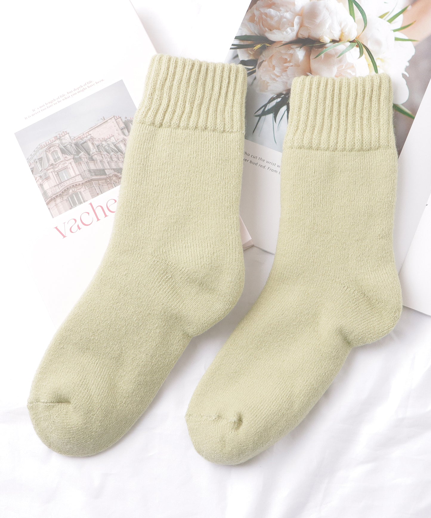 【7足セット】カシミヤタッチあったかルームソックス