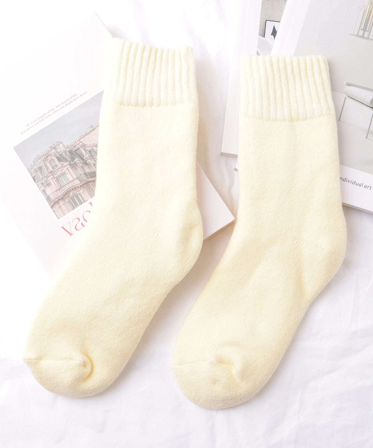 【7足セット】カシミヤタッチあったかルームソックス