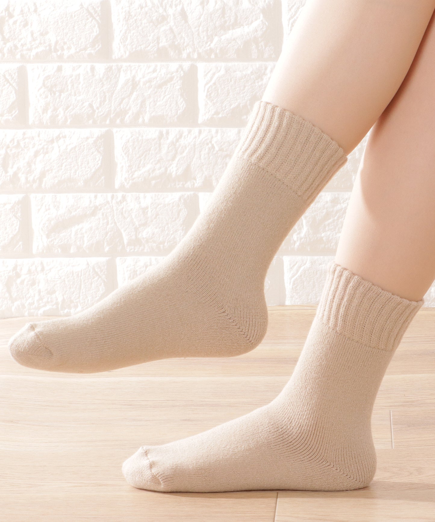 【7足セット】カシミヤタッチあったかルームソックス