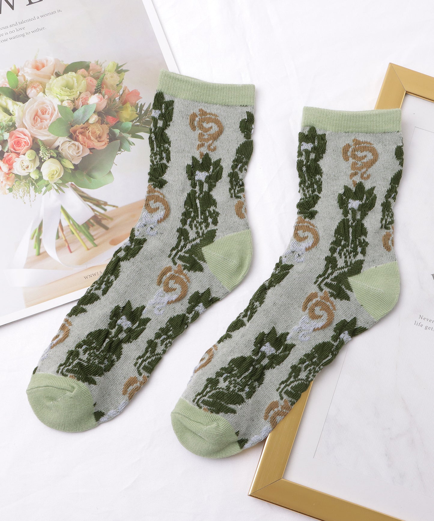 【5足セット】レトロデザインバラエティソックス