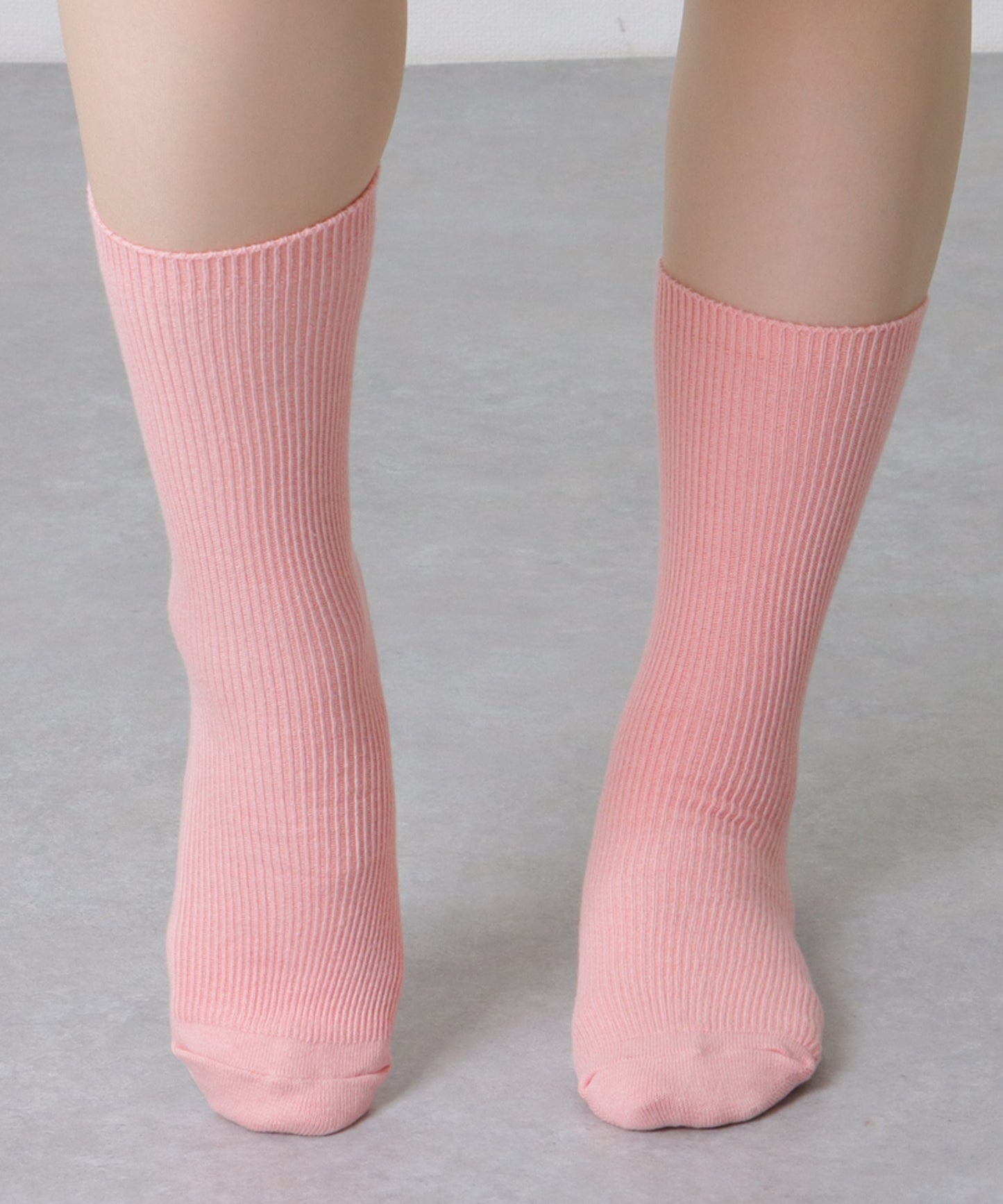 【5足セット】 バック 刺繍 ロゴ リブ クルー ソックス
