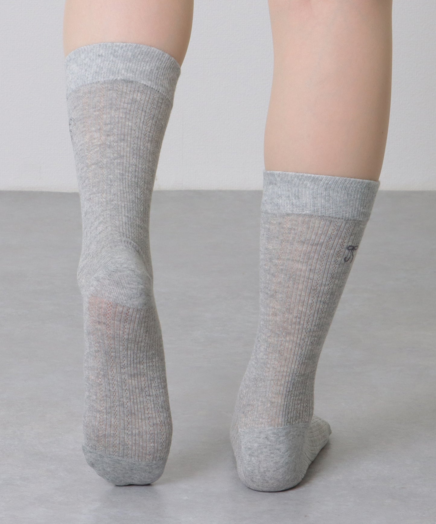 【5足セット】 リボン 刺繍付き レース クルー丈 ソックス