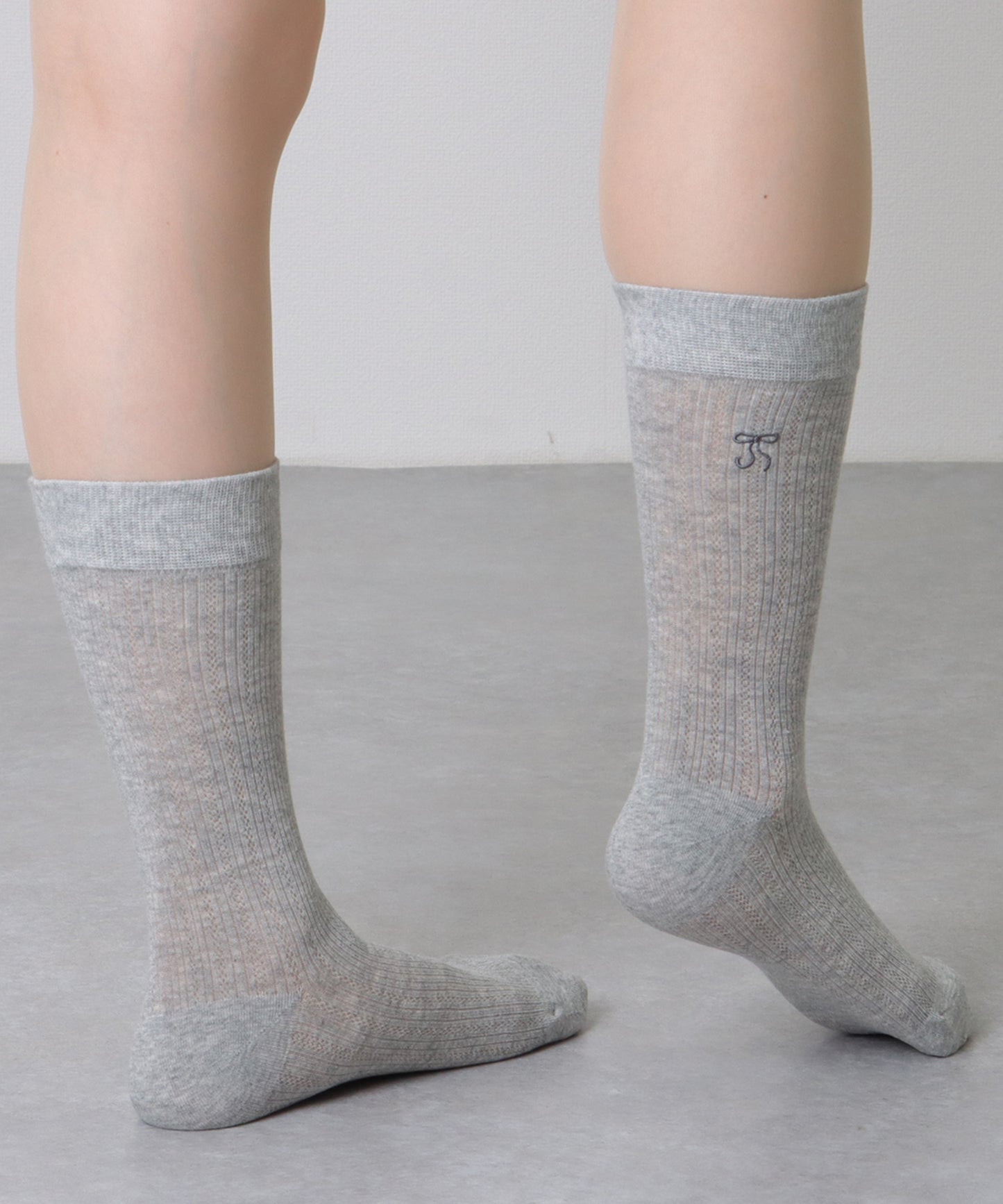 【5足セット】 リボン 刺繍付き レース クルー丈 ソックス