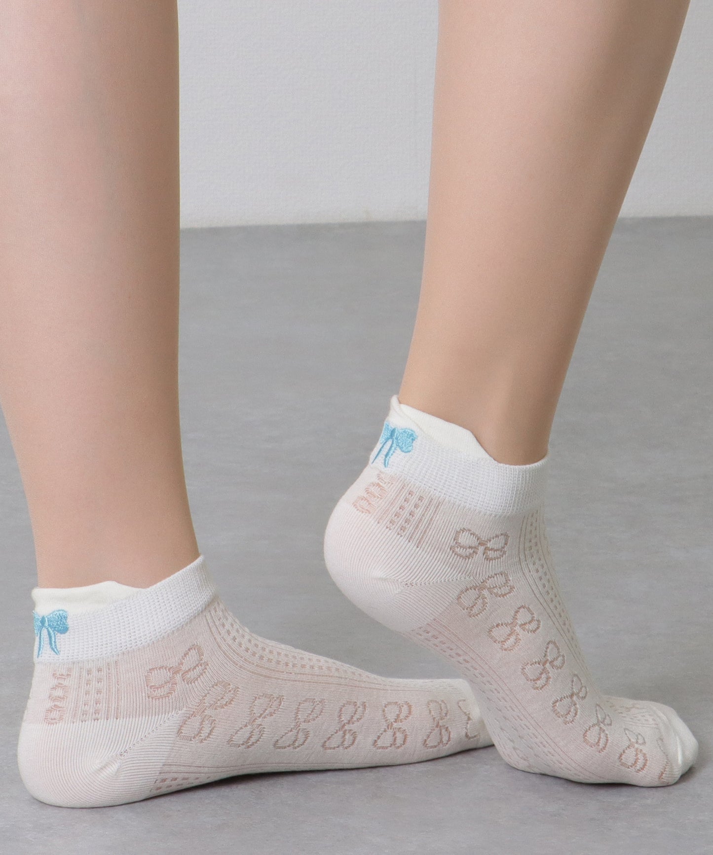 【6足セット】リボン モチーフ ベーシック ショート ソックス