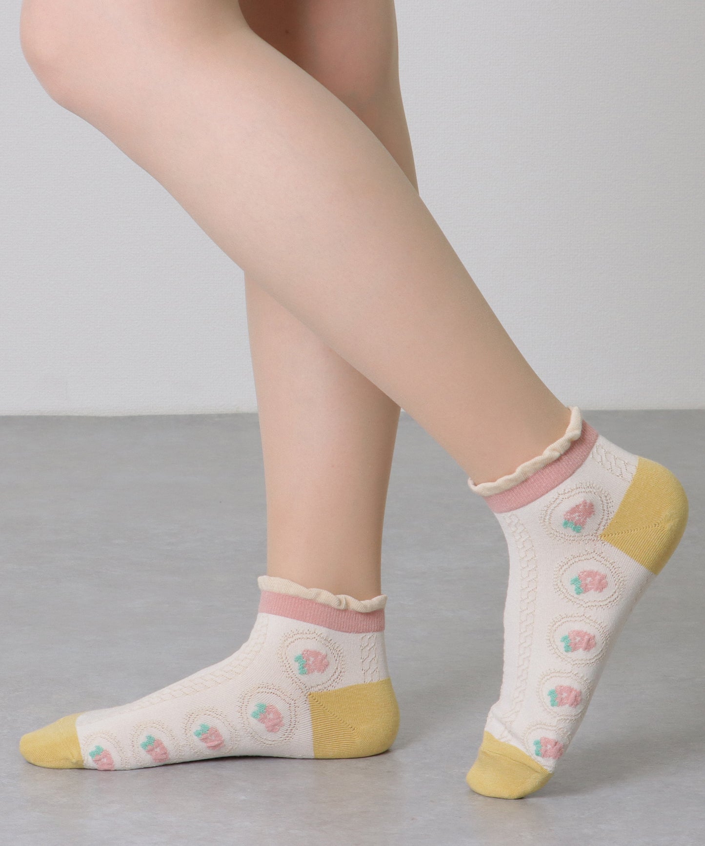 【10足セット】 カラフル 立体 フラワー ショート丈 ソックス