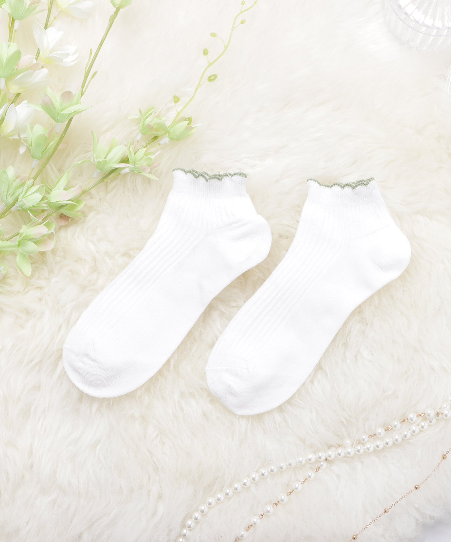 【10足セット】リブ編みくるぶしソックス