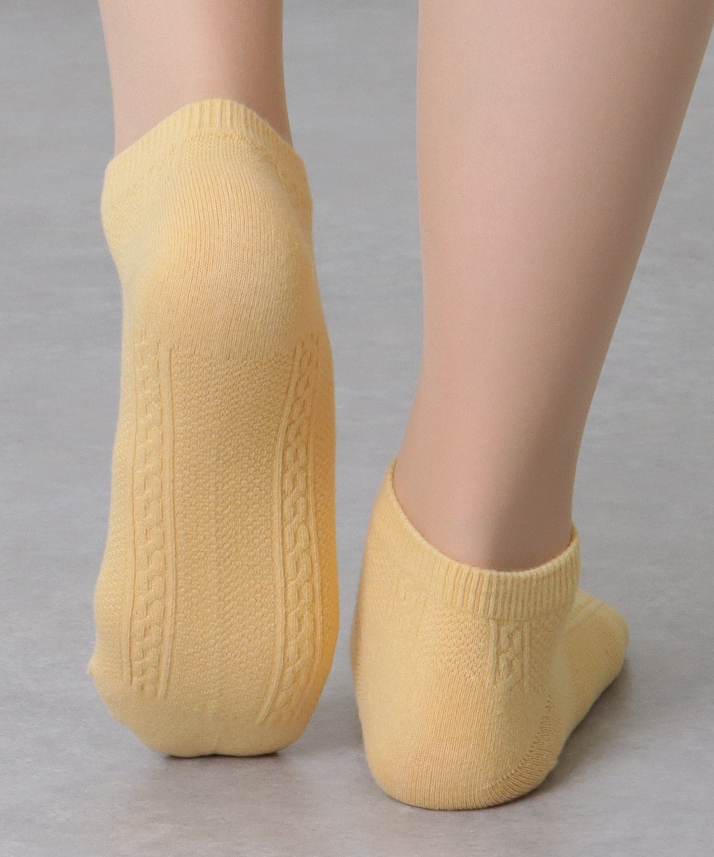 【10足セット】 ソリッドカラー ケーブル柄 スニーカー ソックス