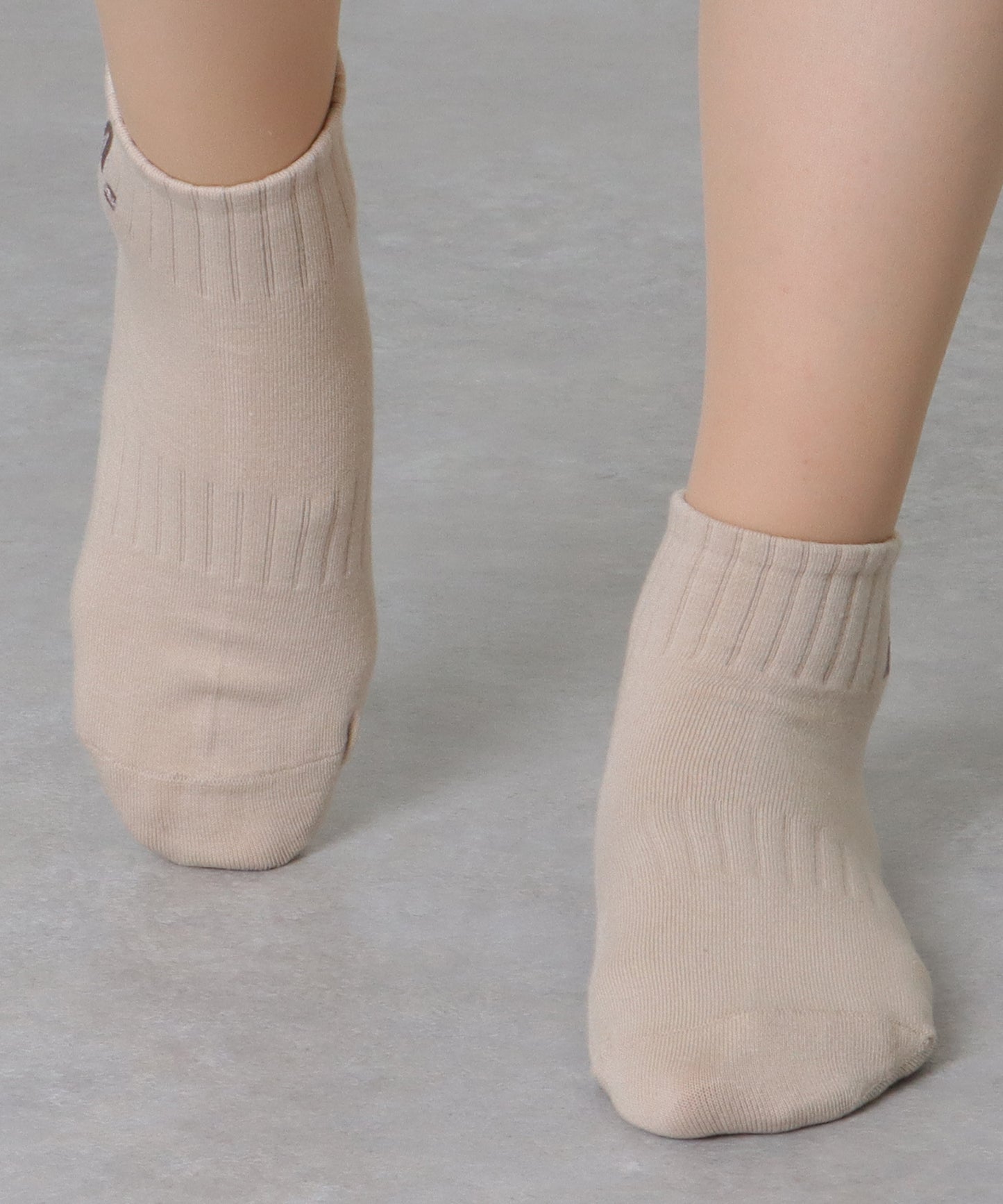 【5足組】アルファベット 刺繍付 リブ ショート ソックス
