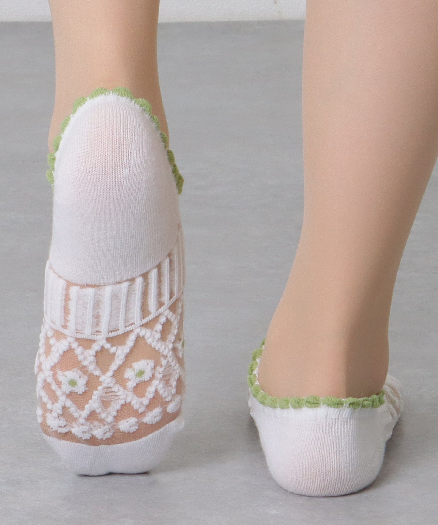 【8足組】 花柄 シースルー バラエティ スニーカー ソックス