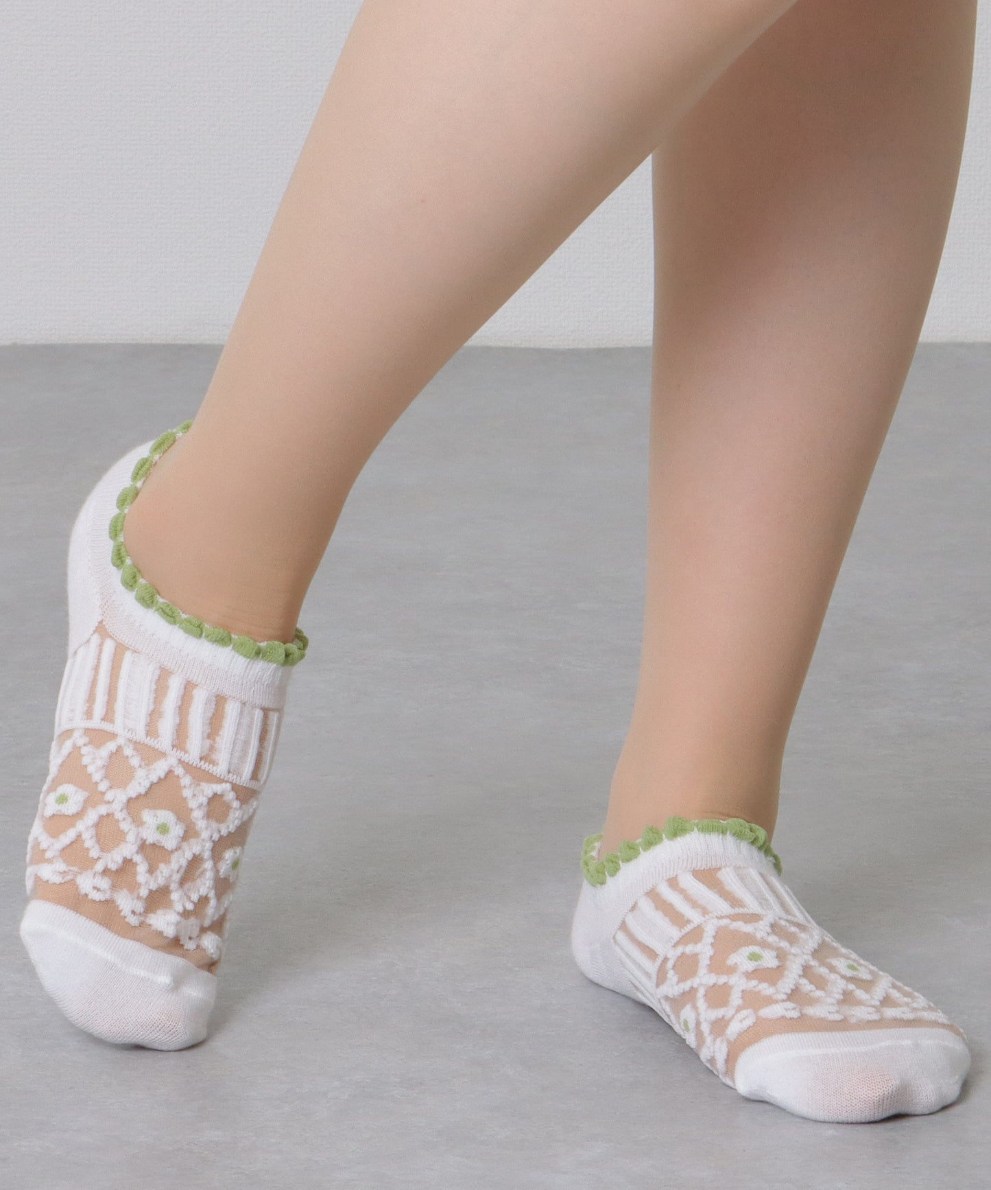 【8足組】 花柄 シースルー バラエティ スニーカー ソックス