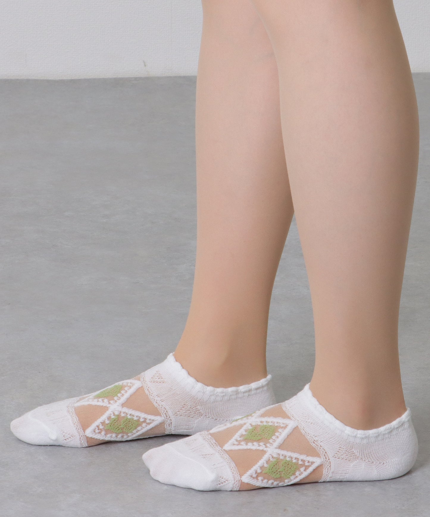 【8足組】 花柄 シースルー バラエティ スニーカー ソックス