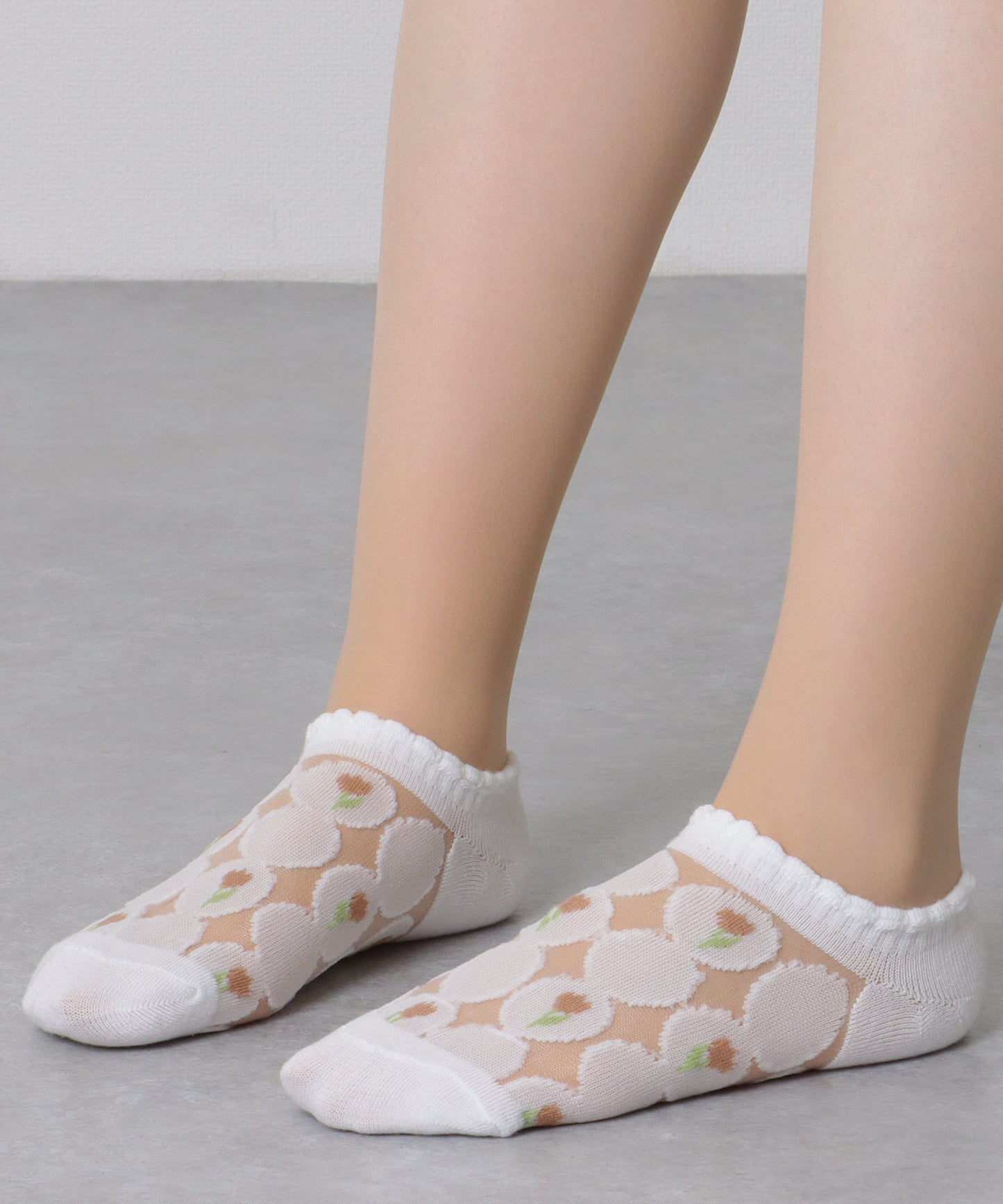 【8足組】 花柄 シースルー バラエティ スニーカー ソックス