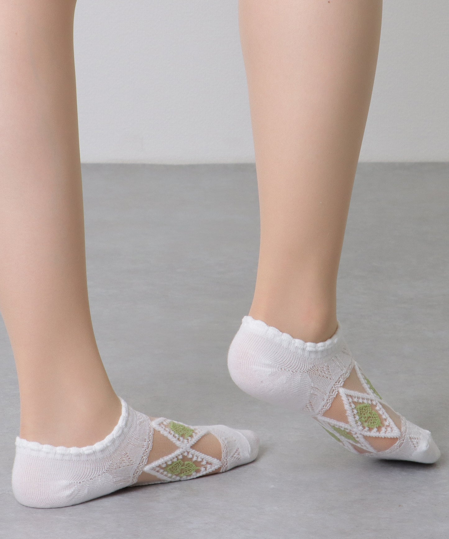 【8足組】 花柄 シースルー バラエティ スニーカー ソックス