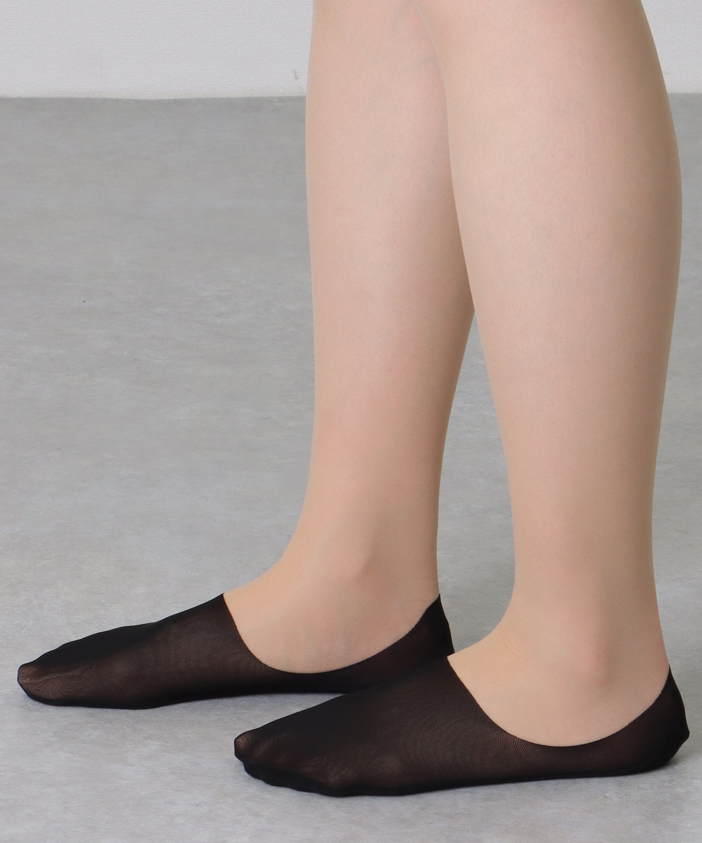 【10足組】 ソリッドカラー シースルー ヌード カバー ソックス