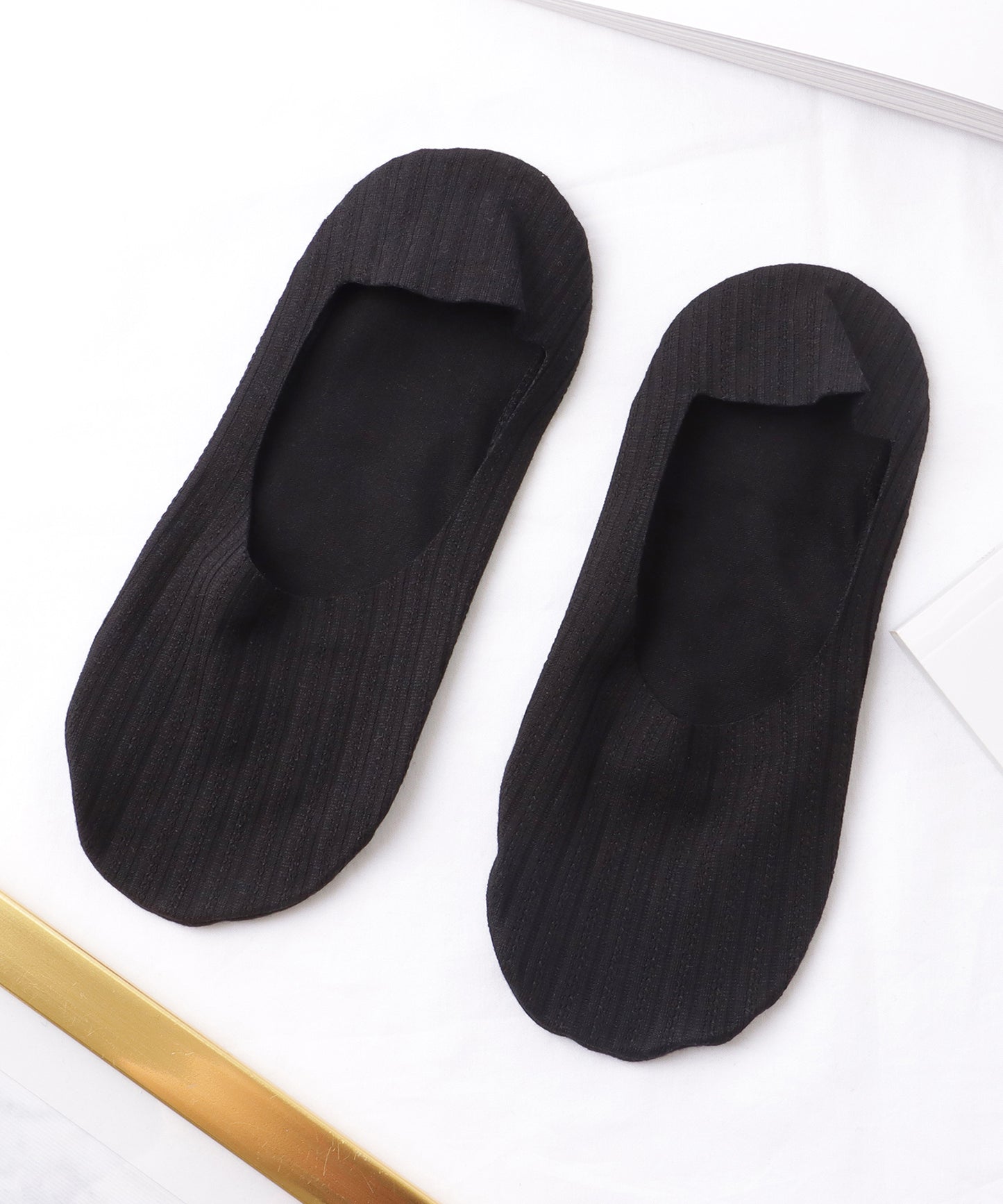 【5足組】 ソリッドカラー レース編み 滑り止め カバーソックス