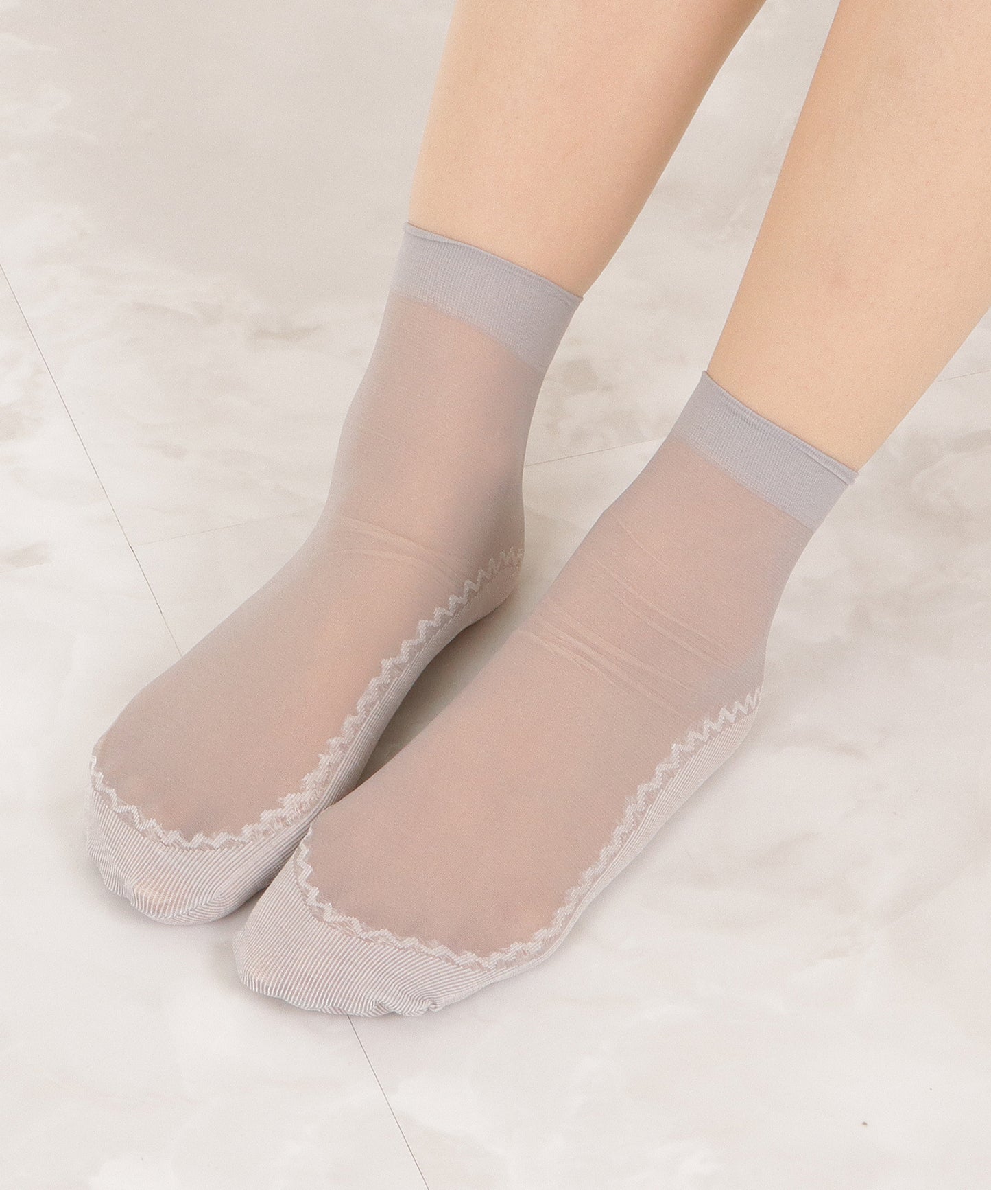 【10足組】シースルーショートソックスセット