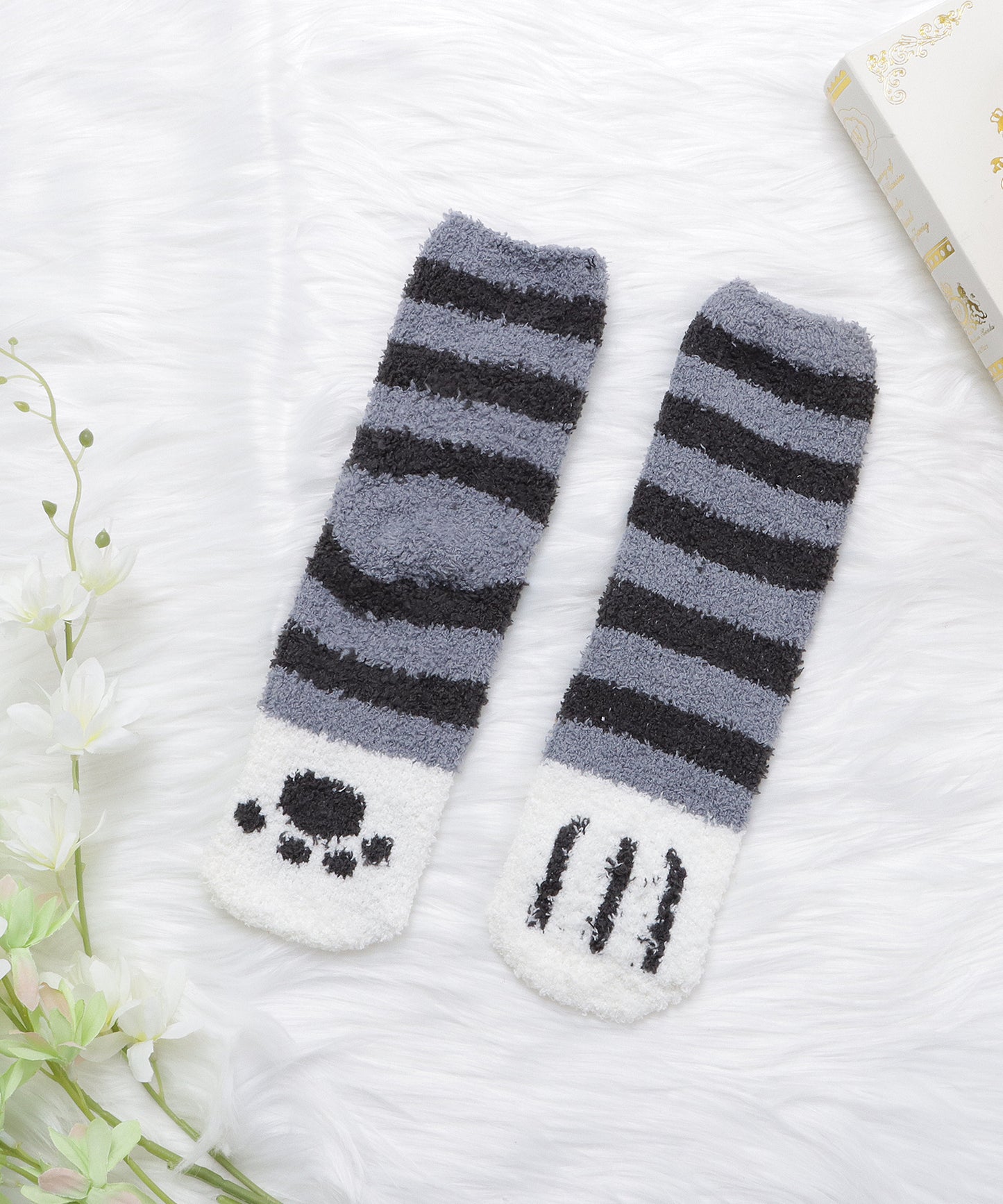 【6色組】ねこモチーフルームソックスセット