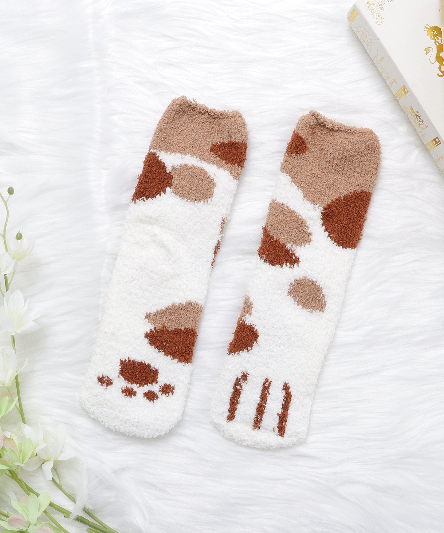 【6色組】ねこモチーフルームソックスセット