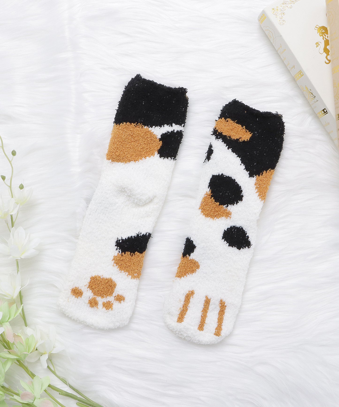 【6色組】ねこモチーフルームソックスセット
