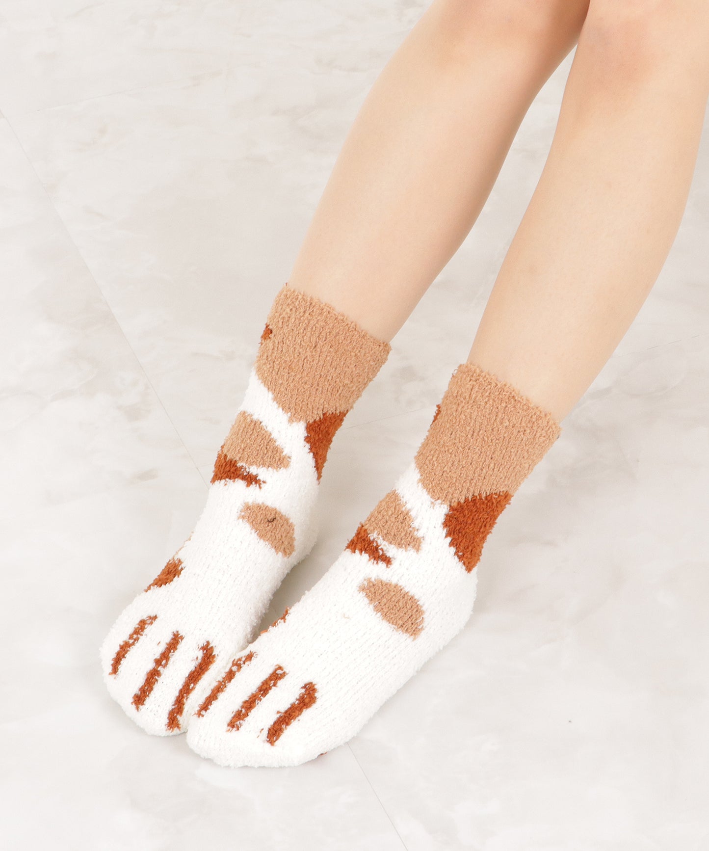 【6色組】ねこモチーフルームソックスセット
