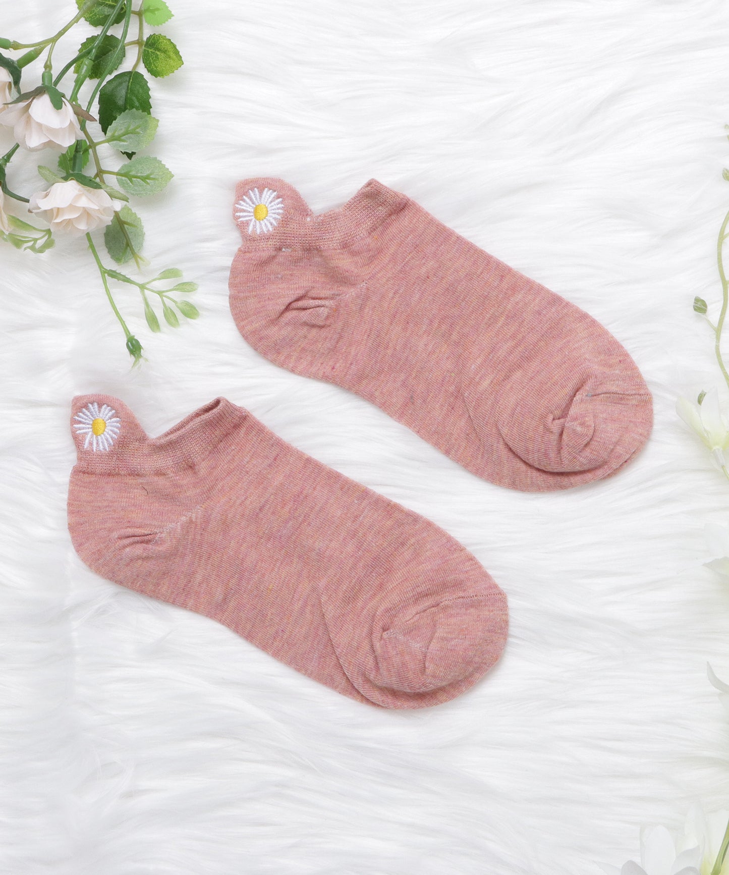 【10色組】ワンポイント刺繍くるぶしソックスセット