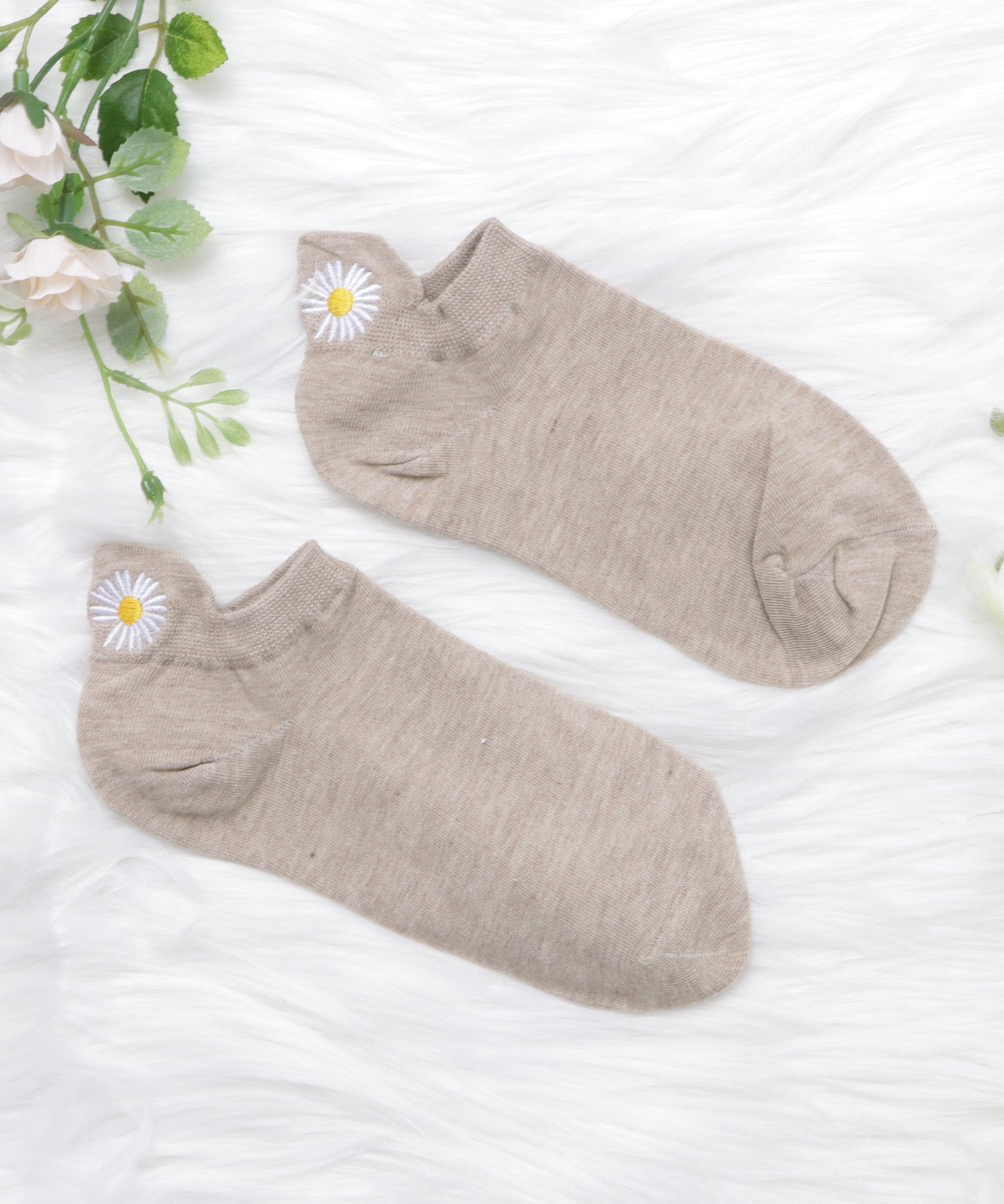 【10色組】ワンポイント刺繍くるぶしソックスセット