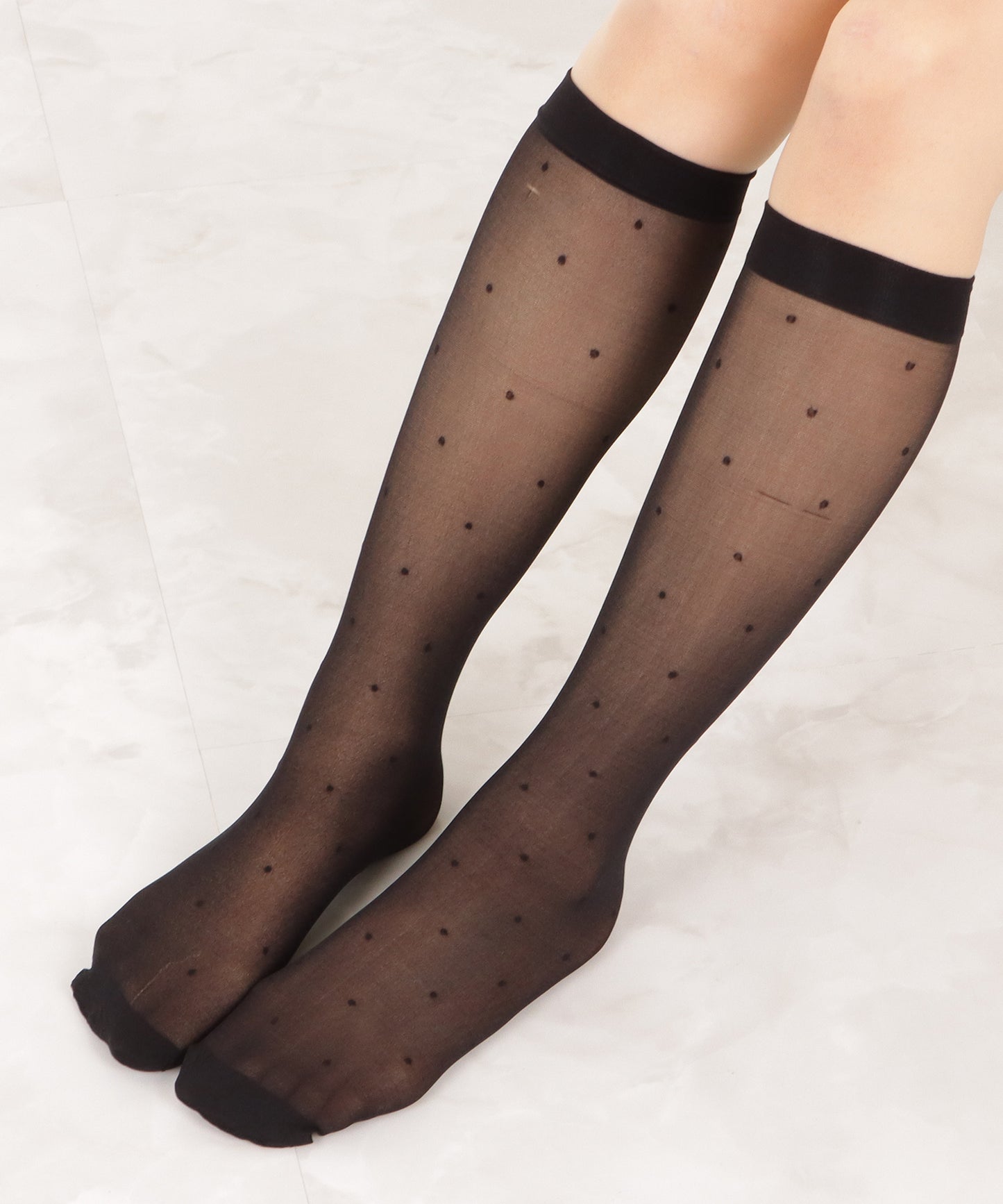 【 同色3足組 】 ハイソックス丈ストッキングセット