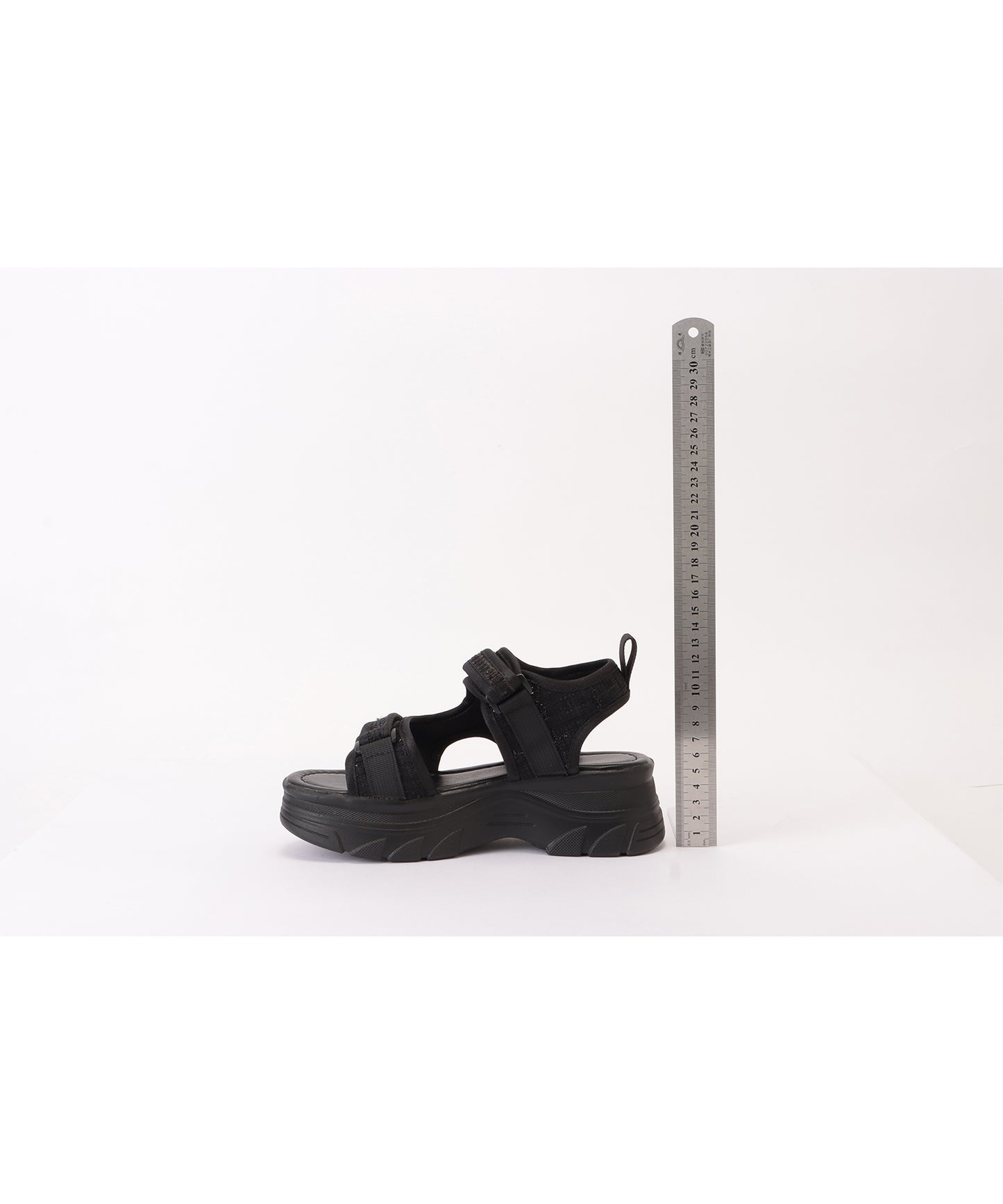 チェック柄プラットフォームサンダル