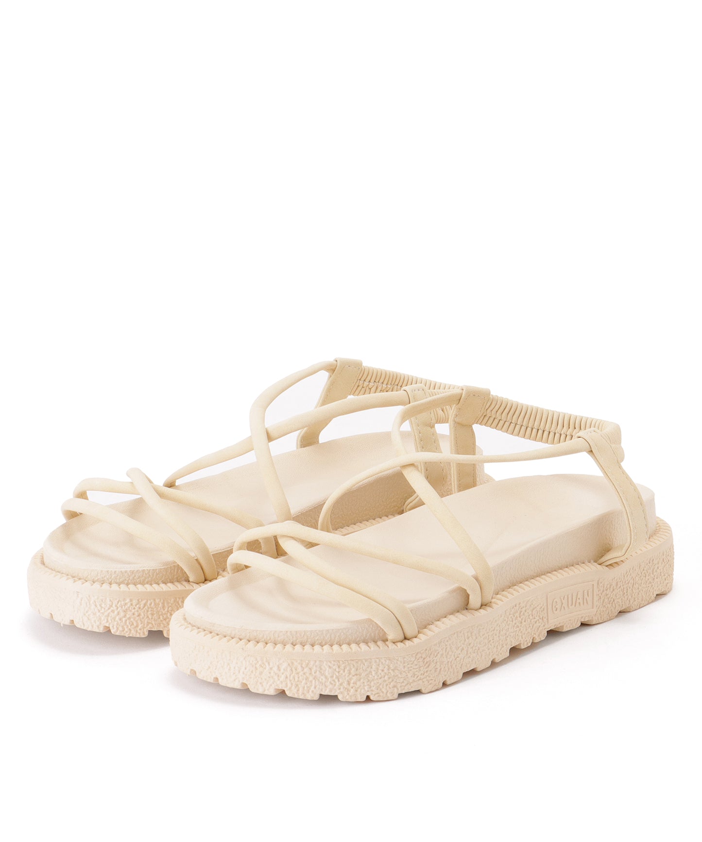 ナローストラップ厚底サンダル