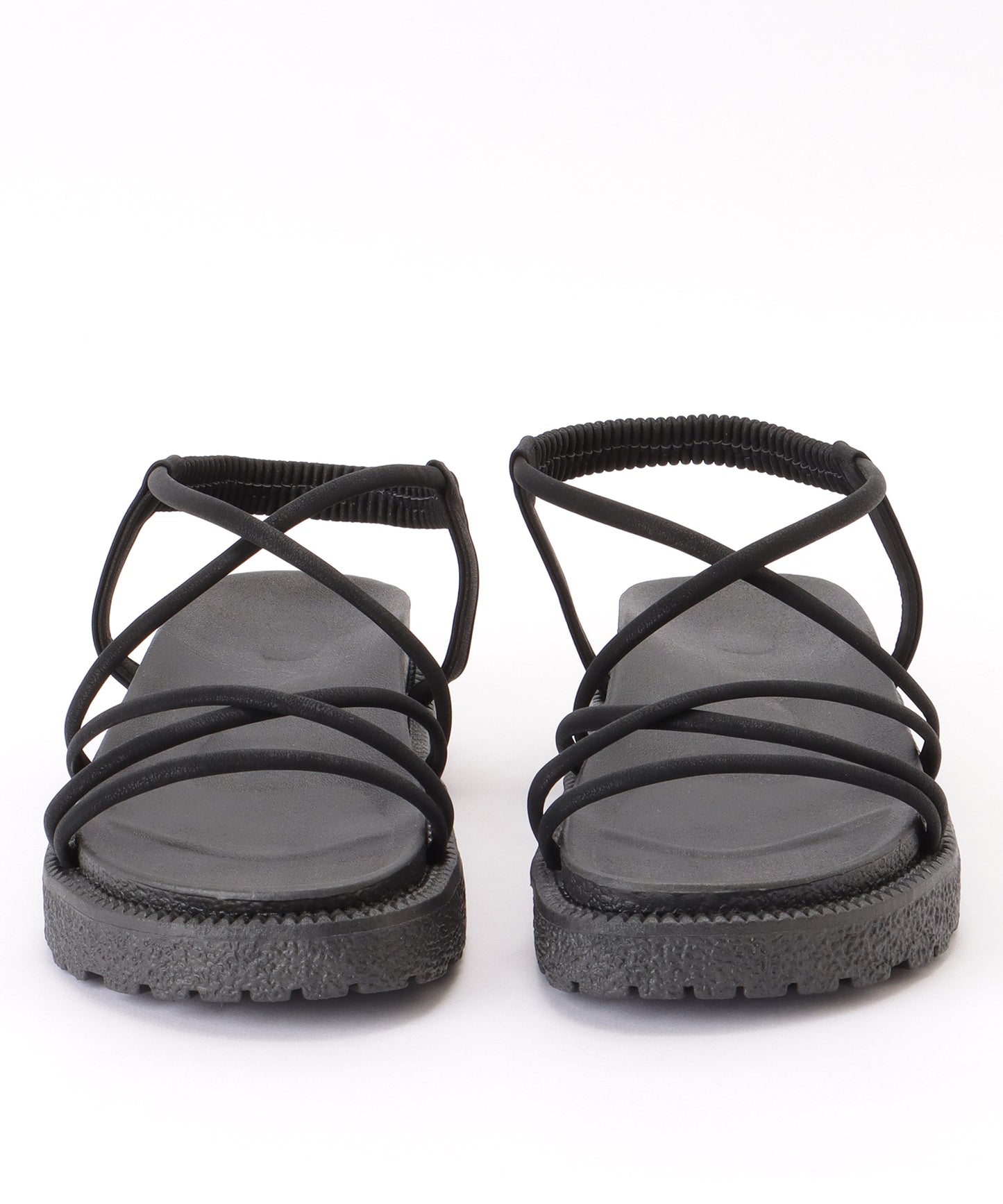 ナローストラップ厚底サンダル