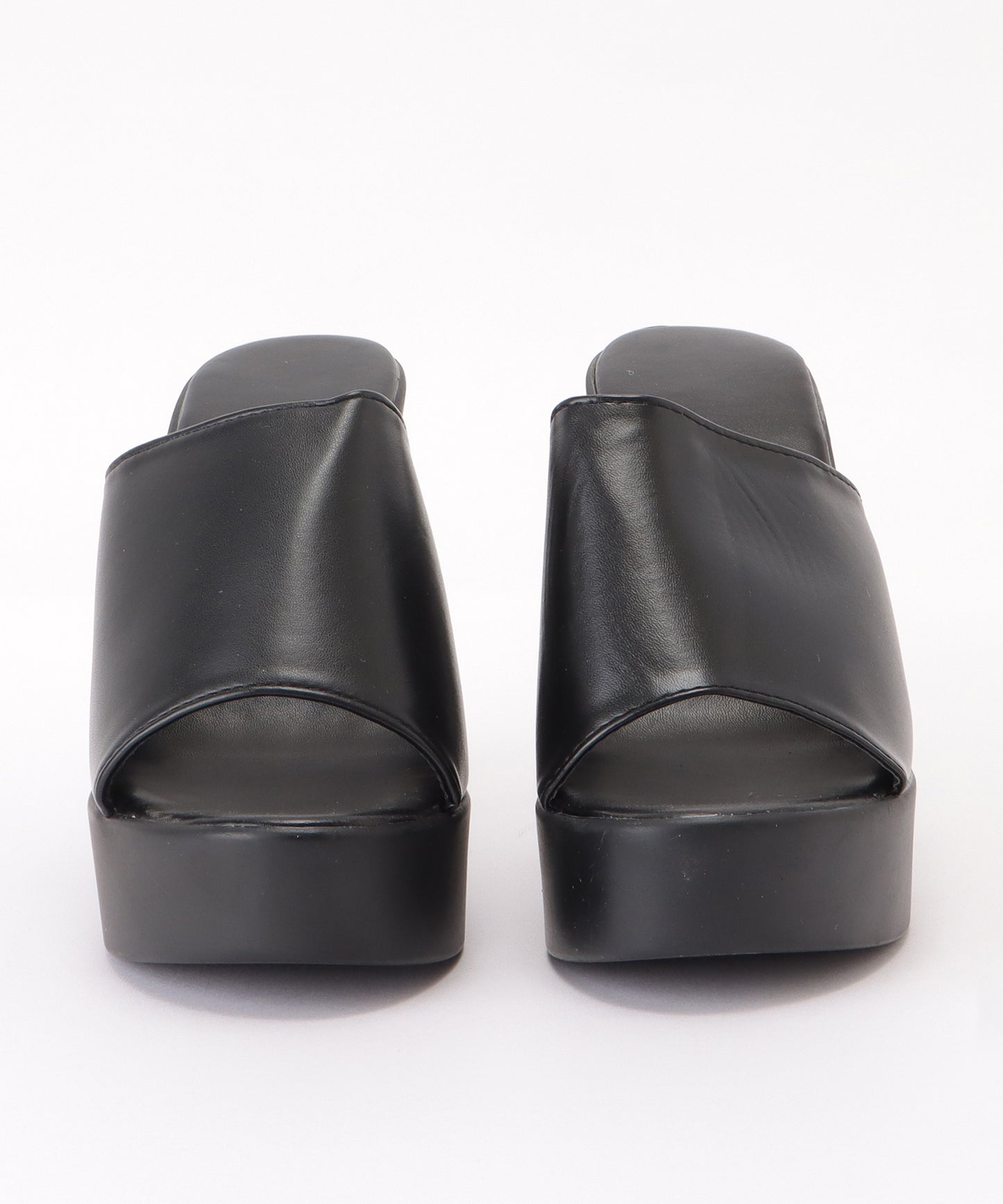 チャンキーヒールミュールサンダル