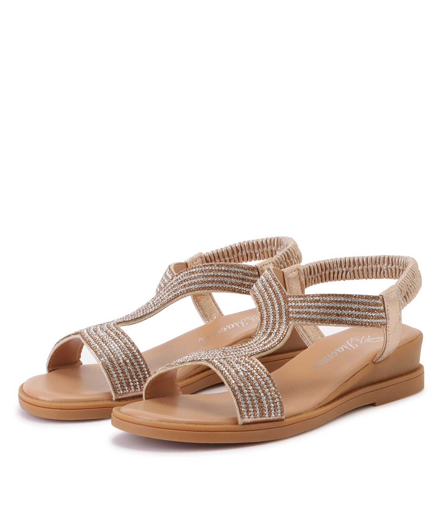 メタリックカラーウエーブコンフォートサンダル