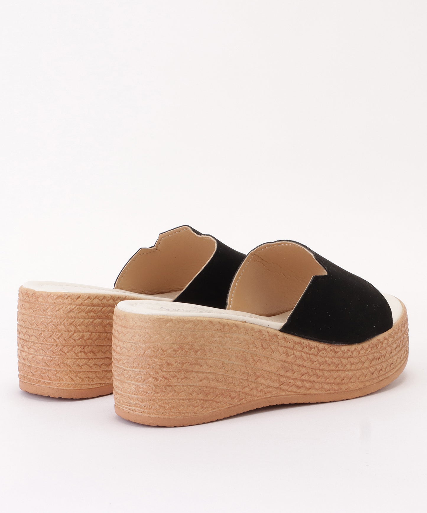 スエード調スリット厚底サンダル