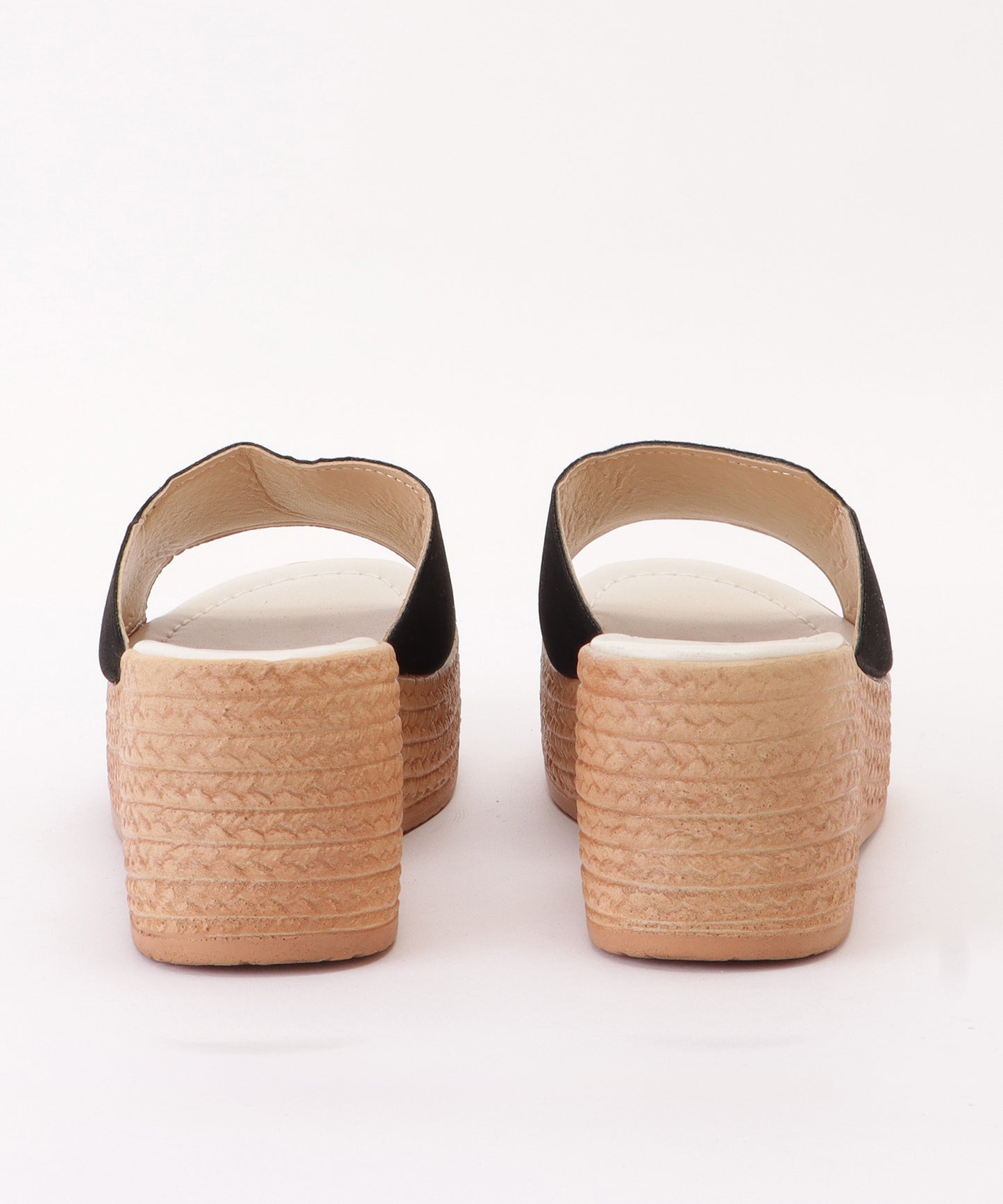 スエード調スリット厚底サンダル