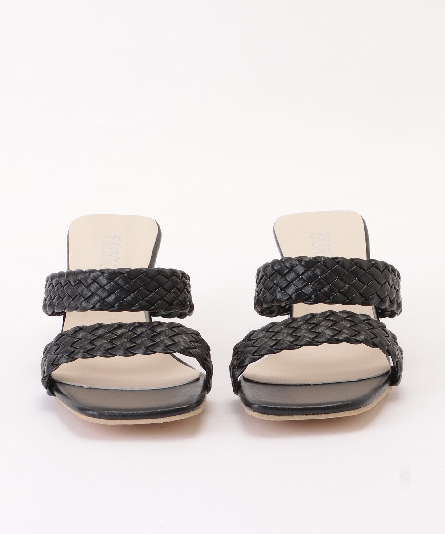 メッシュ編みダブルストラップサンダル