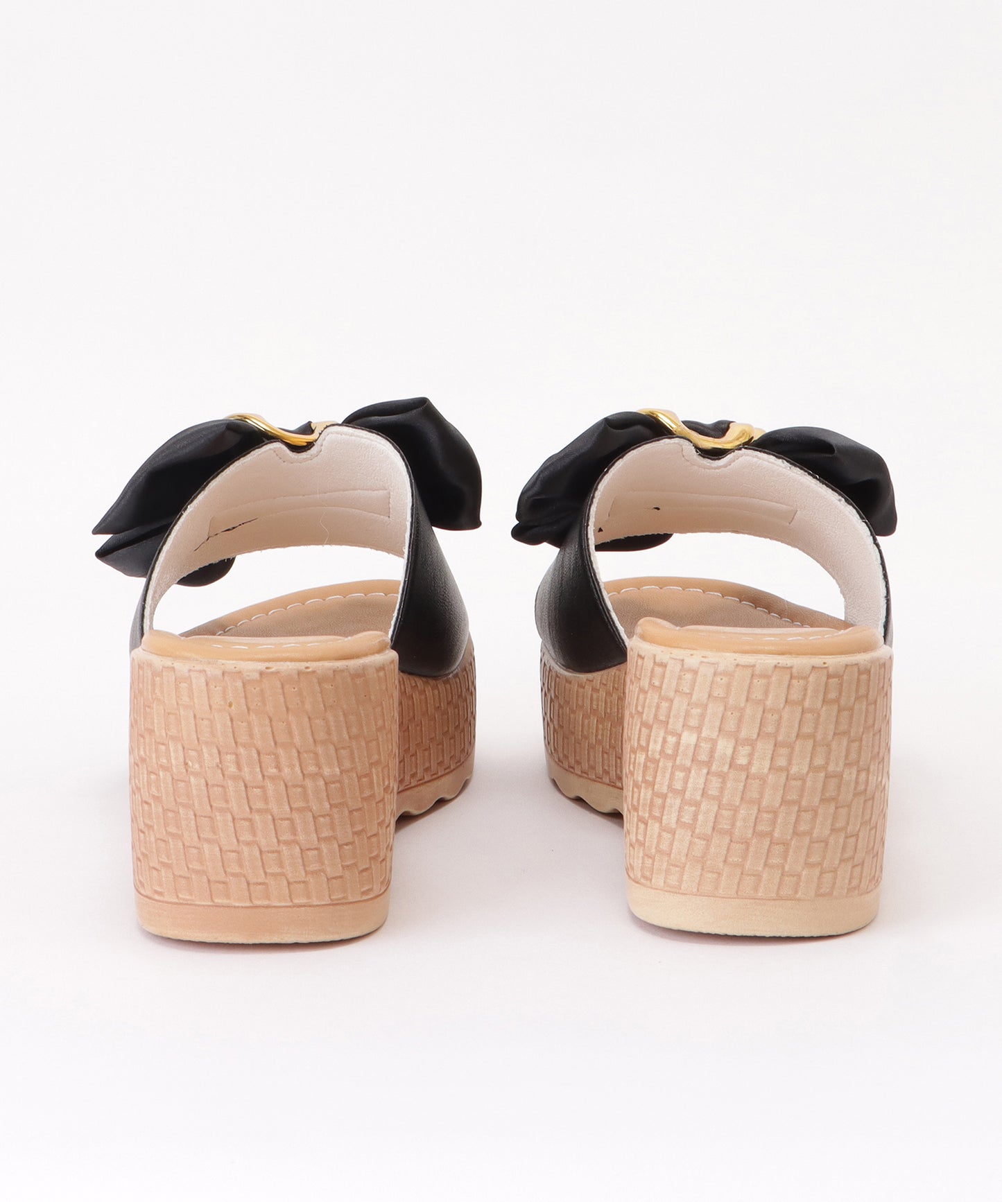 ビッグリボン厚底ウエッジサンダル