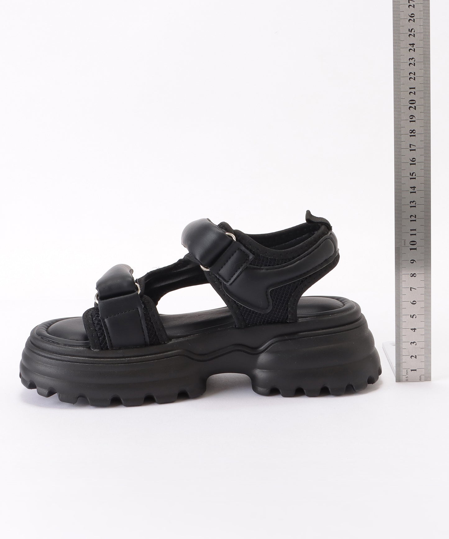 ダブルソール厚底ストラップサンダル